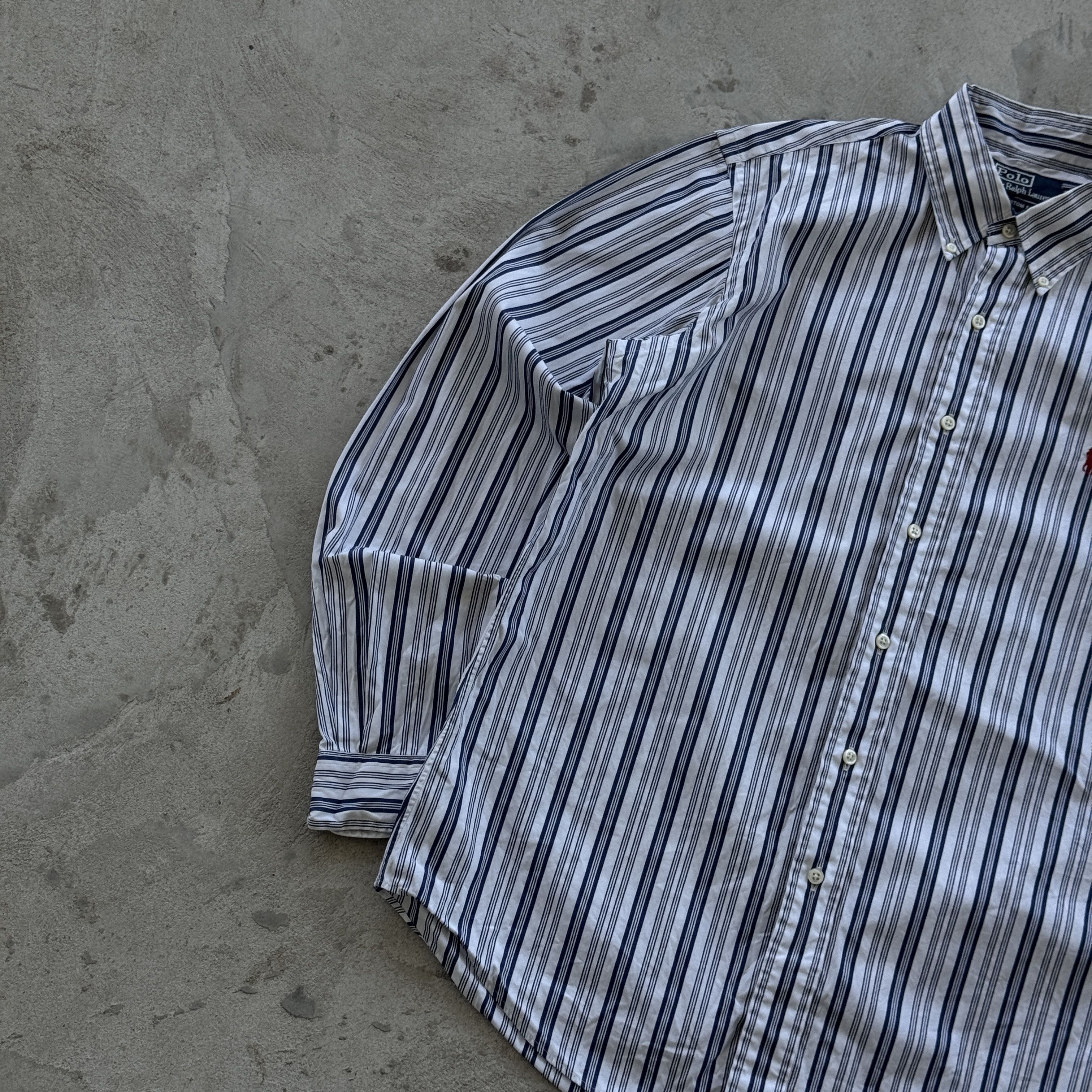 Polo Ralph Lauren Polo Ralph Lauren Vertical Striped Shirt Custom Fit L 16 40 Size US L / EU 52-54 / 3 - 3 Thumbnail