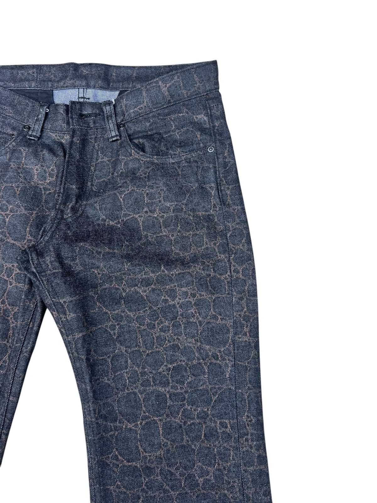 Vintage Super Flare D.K.F. Made in Japan Printed Denim Jeans Size US 30 / EU 46 - 11 Thumbnail