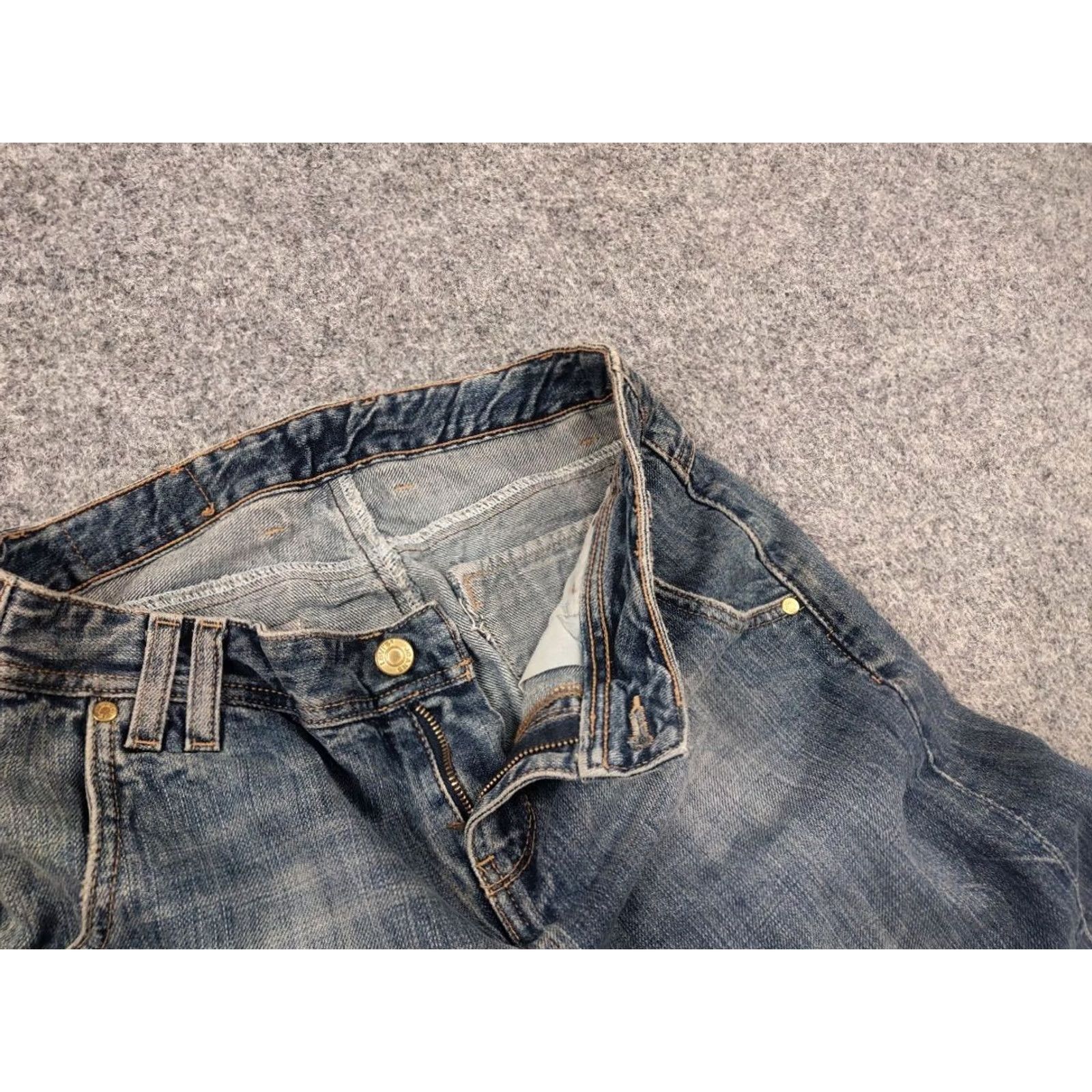 Levi's VINTAGE Levi's Y2K Style High-Rise A-Line Deconstructed Denim Blue Skirt Ladies XS Size 28" / US 6 / IT 42 - 4 Thumbnail