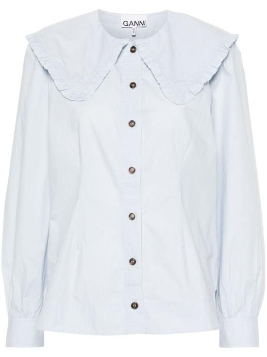 Ganni GANNI Women Shirts F8638 694 White Size XS / US 0-2 / IT 36-38 - 1 Thumbnail