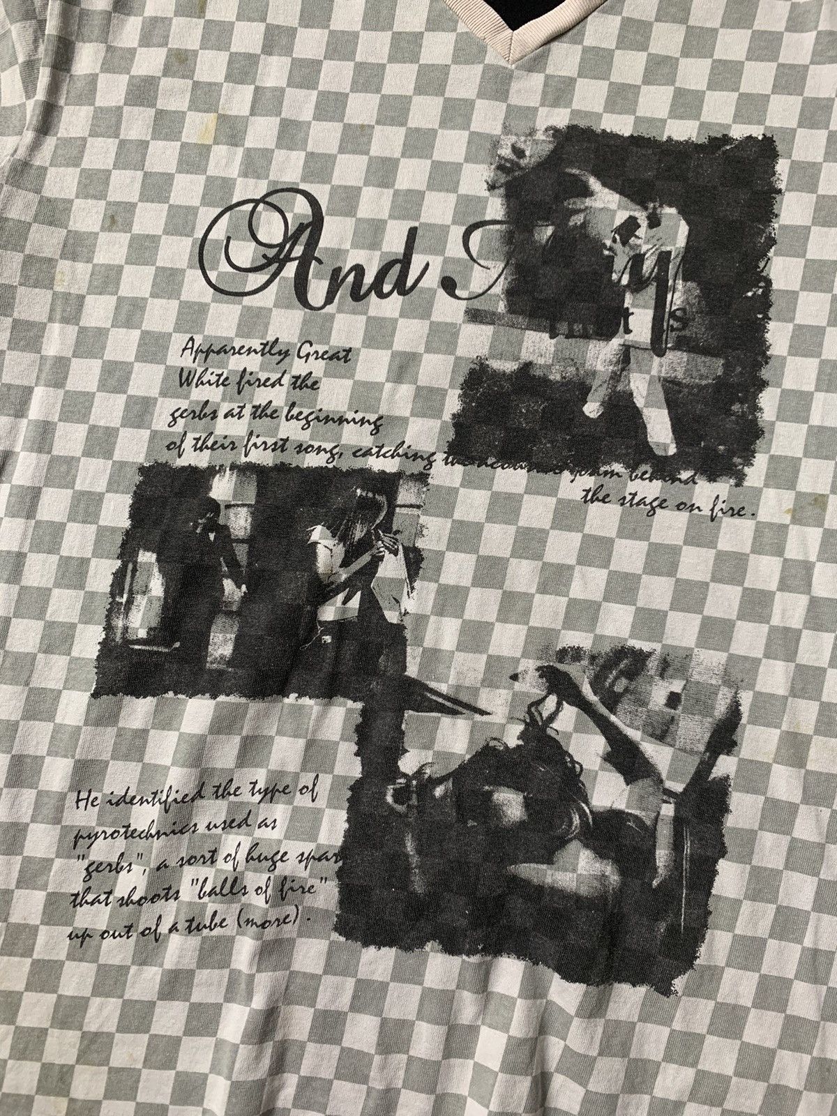 If Six Was Nine × Japanese Brand × Le Grande Bleu (L.G.B.) Generate Poem Checkerboard Tshirt Size US L / EU 52-54 / 3 - 4 Thumbnail