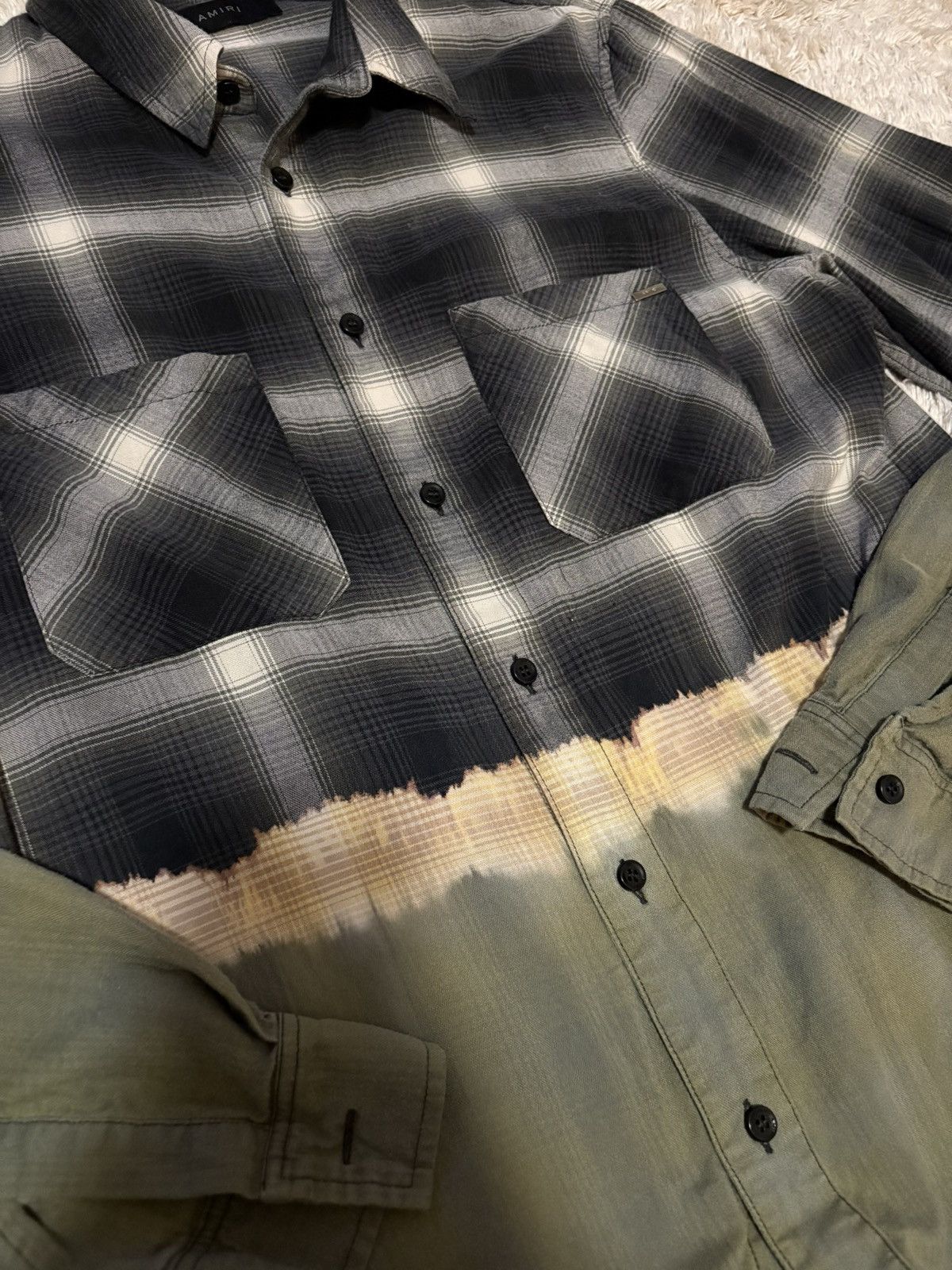 Amiri Bleached Plaid Flannel Size US M / EU 48-50 / 2 - 2 Thumbnail
