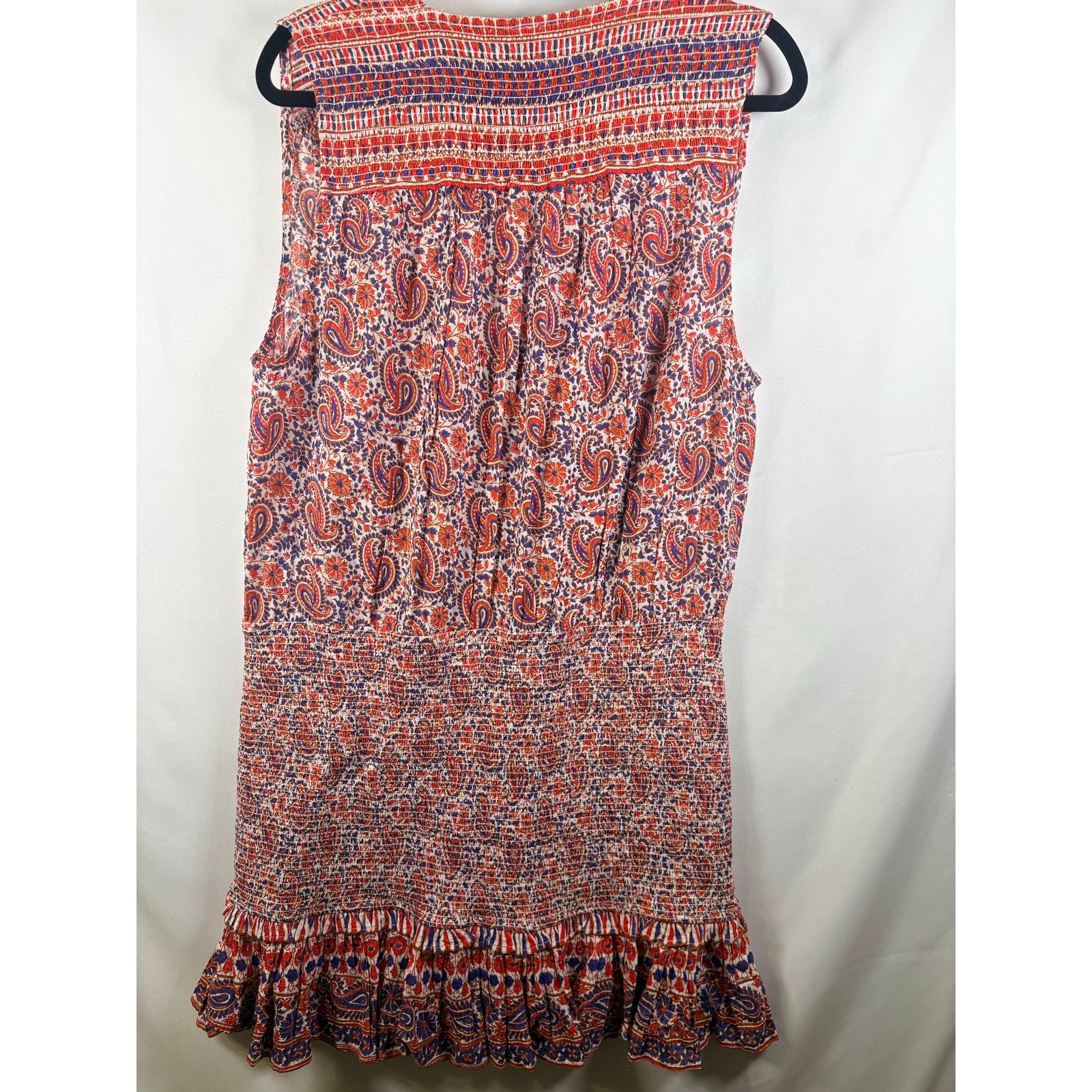 Veronica Beard Veronica Beard Dress XL Paisley Smocked Ruffle Hem Boho Size XL / US 12-14 / IT 48-50 - 8 Thumbnail