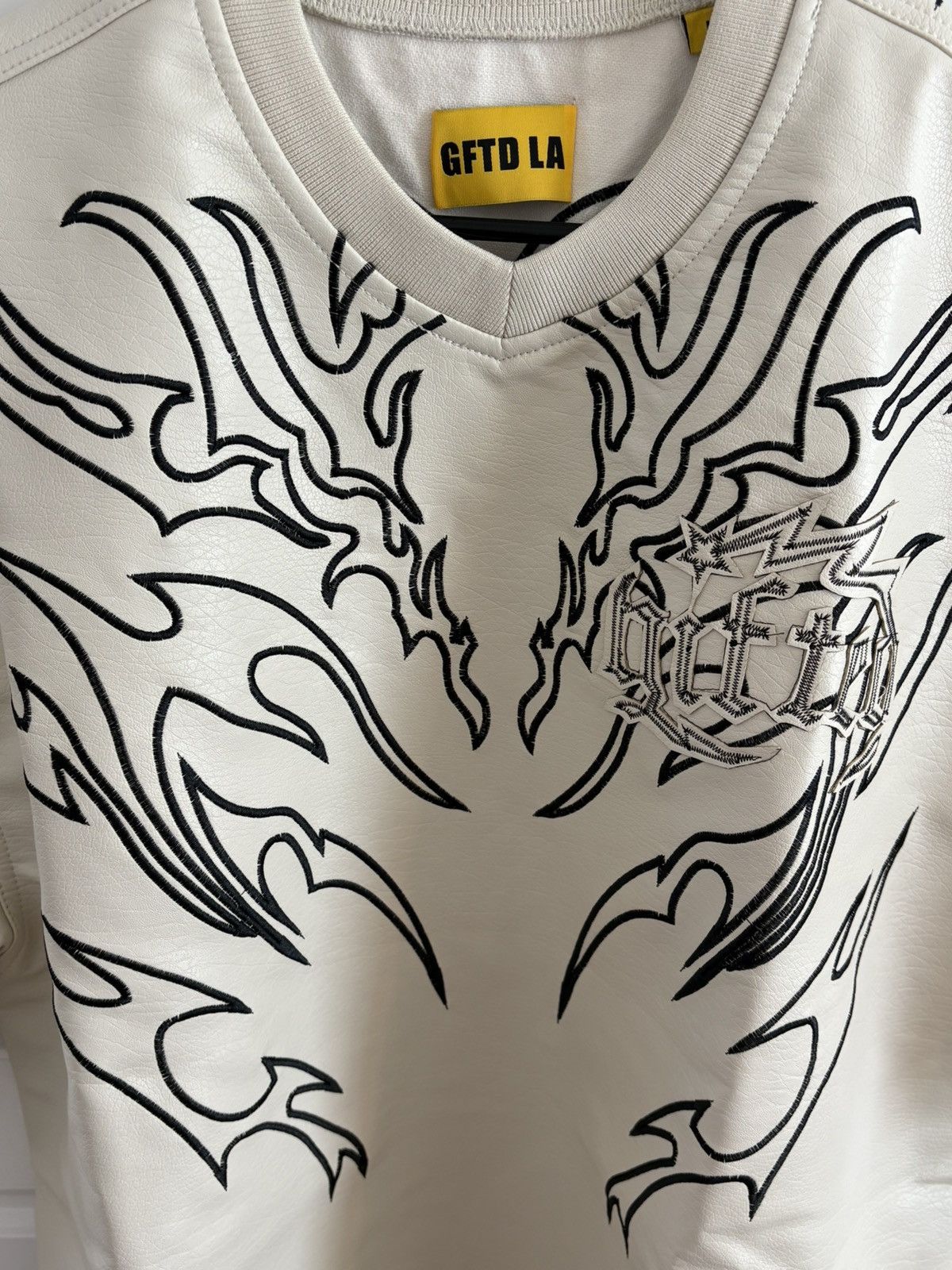 Other GFTD LA Faux Leather Large Men's Bone Klive T-Shirt Size US L / EU 52-54 / 3 - 4 Thumbnail