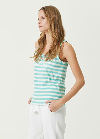 Moncler o1y1125 Tank Top in Green/White Size S / US 4 / IT 40 - 3 Thumbnail