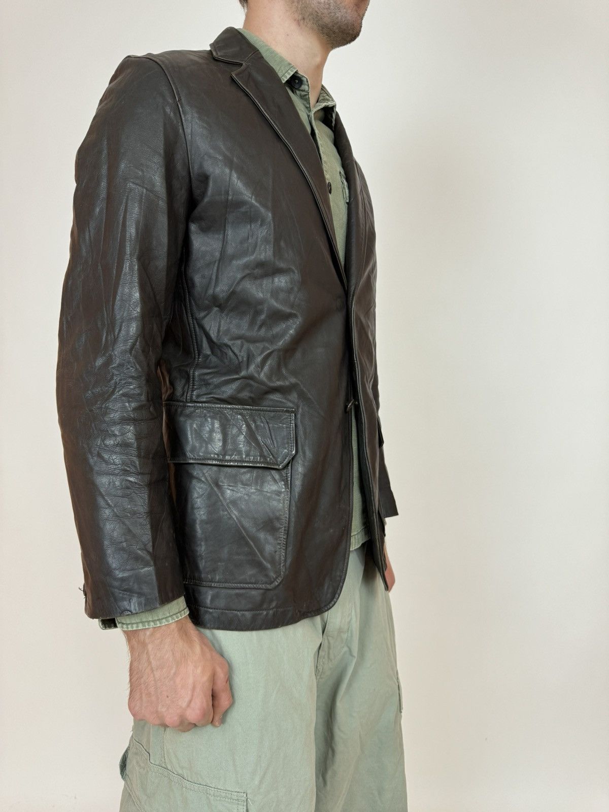 Country Road COUNTRY ROAD Leather Blazer Jacket Mens Size M Size US M / EU 48-50 / 2 - 5 Thumbnail
