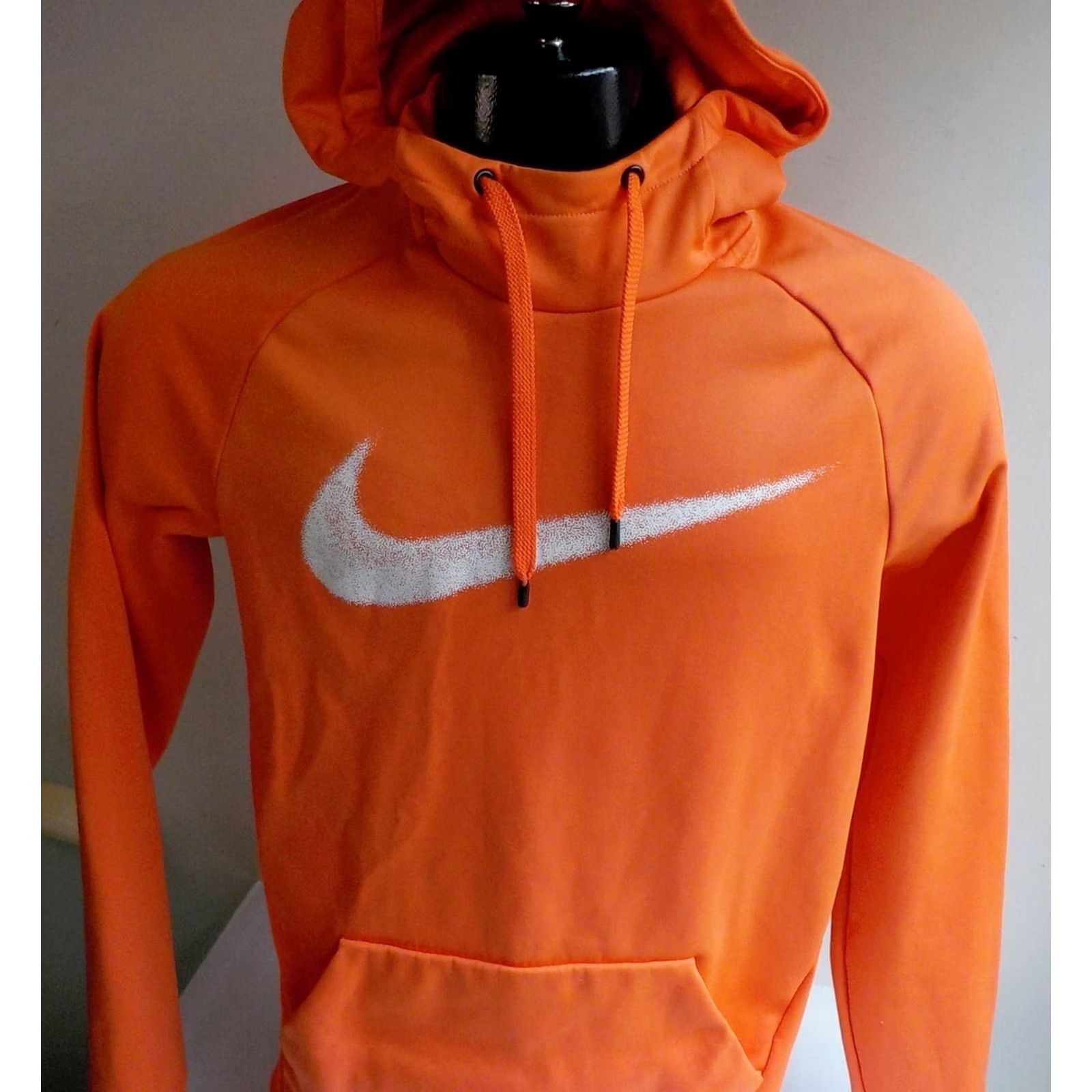 Nike VINTAGE Nike Dri-Fit Hoodie Shirt Womens Orange Kangaroo Pocket Small Size S / US 4 / IT 40 - 2 Thumbnail