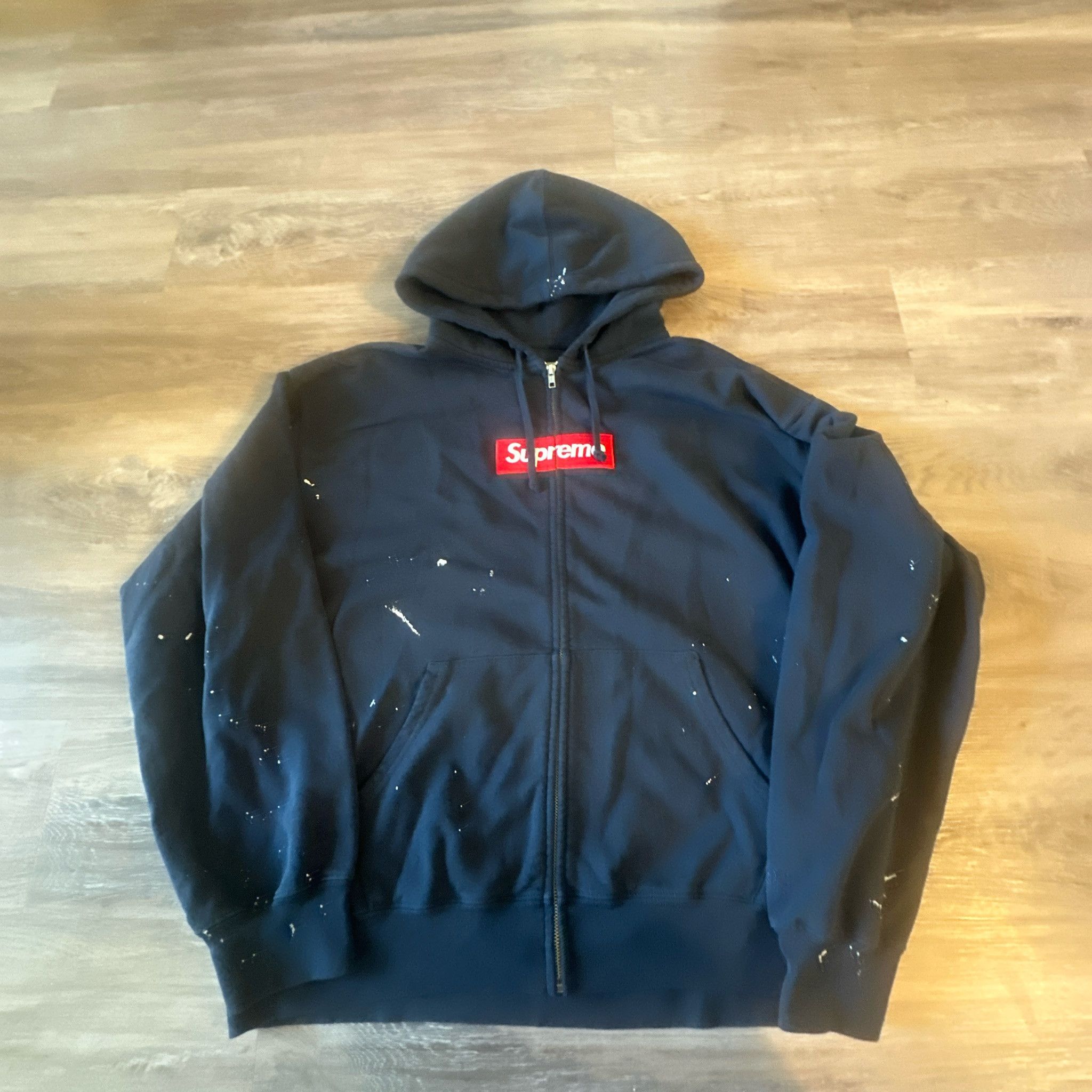 Supreme Arc Logo Zip Up Hoodie Black Brown Teal | Grailed
