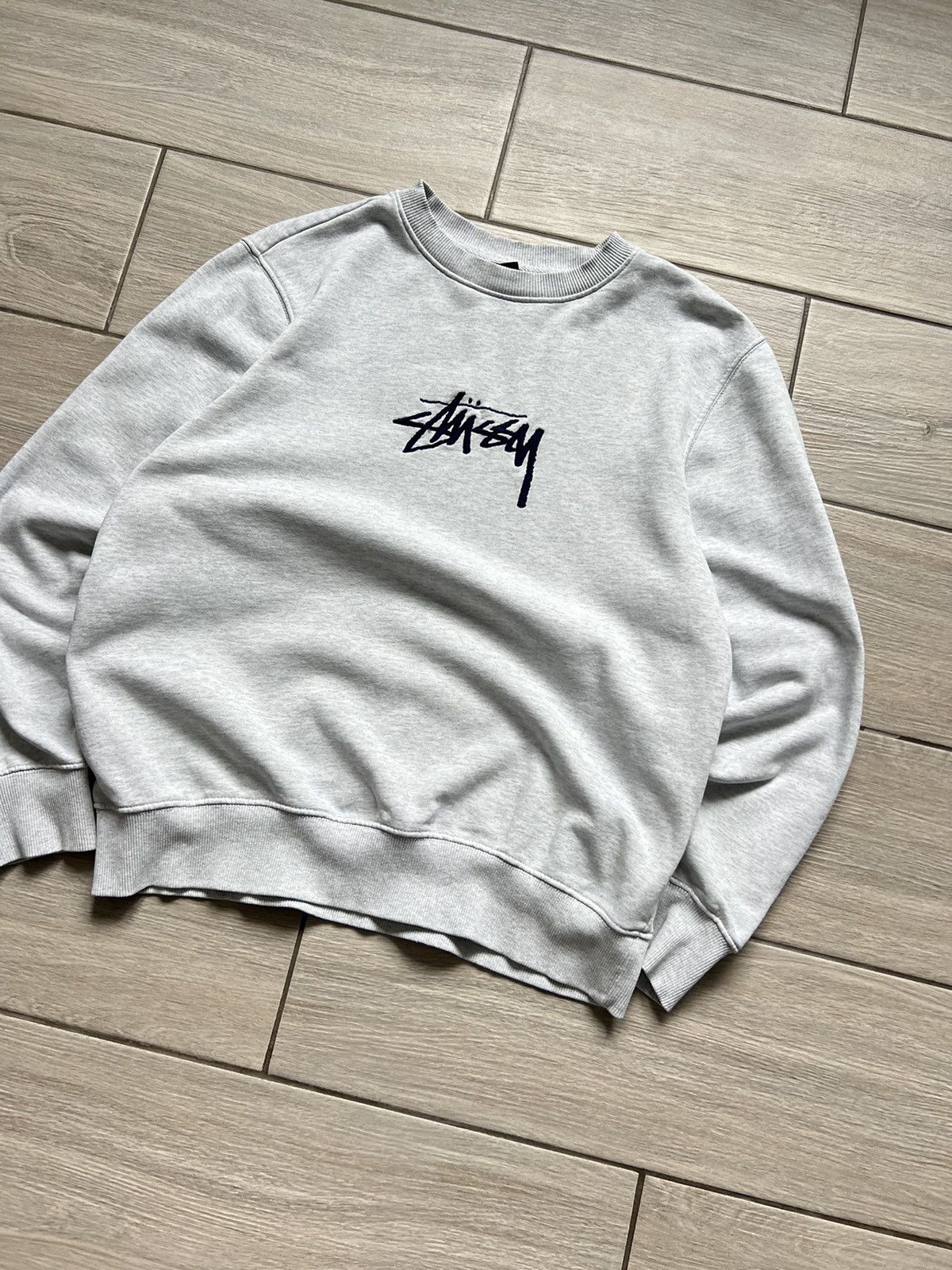 Stussy Stussy Big Logo Gray Sweatshirt S Size Size US S / EU 44-46 / 1 - 3 Thumbnail