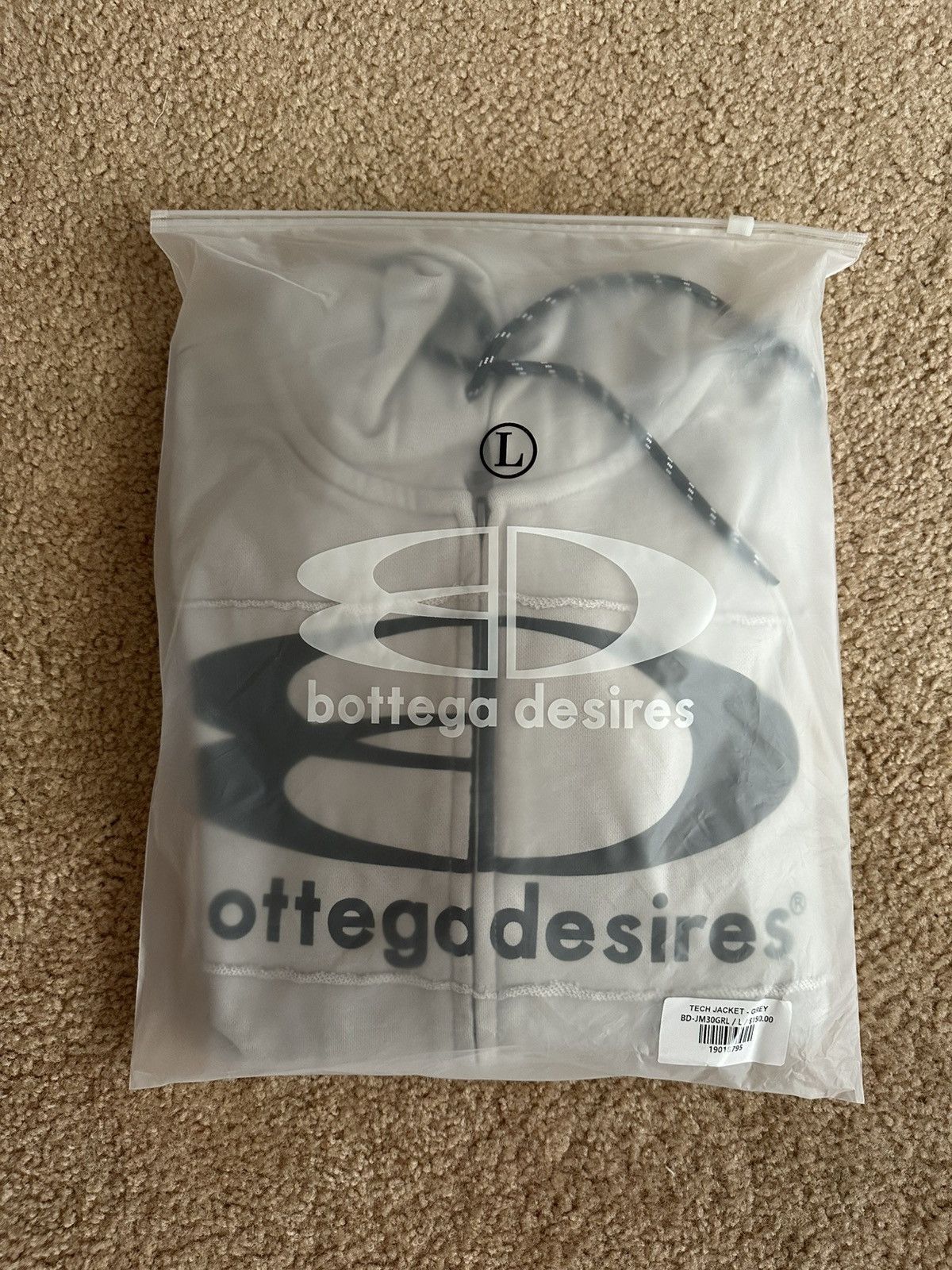 Bottega Desires Bottega Desires Grey Tech Jacket Size US L / EU 52-54 / 3 - 9 Thumbnail