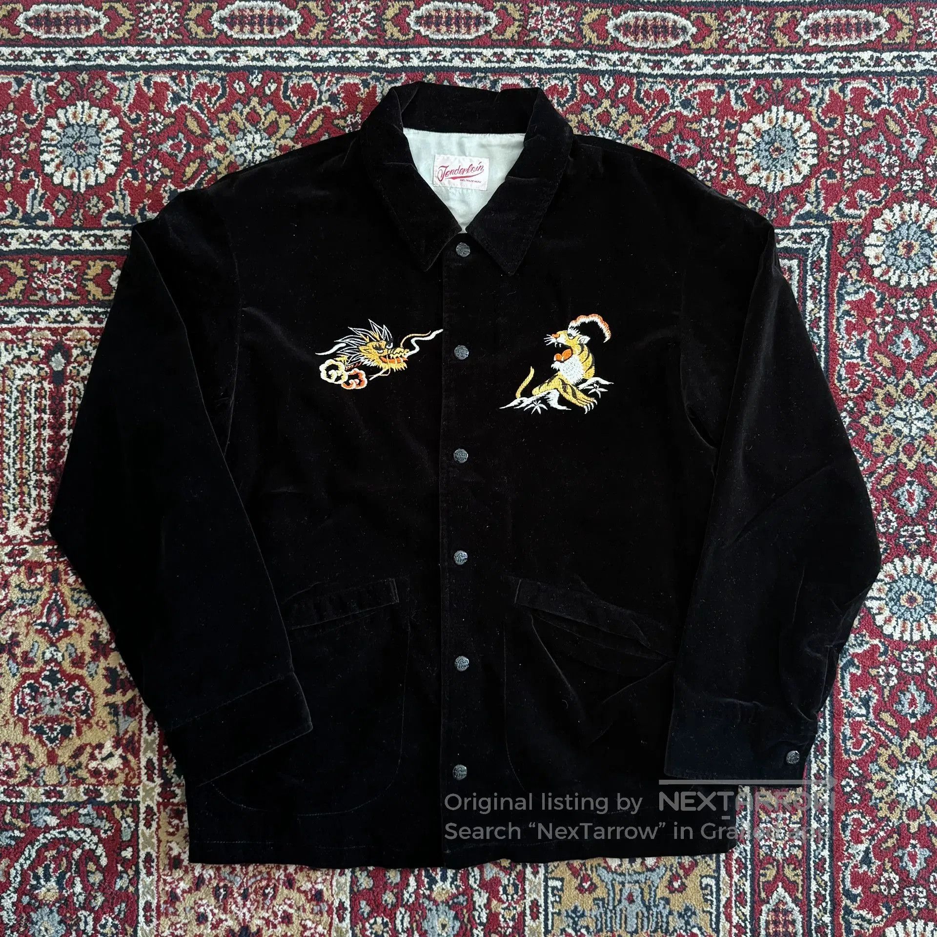 Tenderloin Tenderloin Black Velvet Coach Jacket. Size US S / EU 44-46 / 1 - 1 Thumbnail