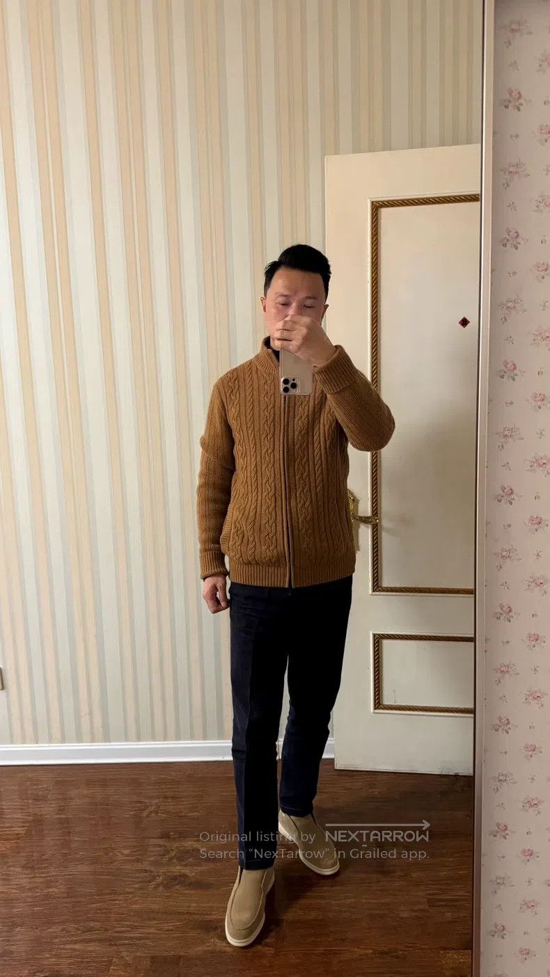 Loro Piana Loro Piana Cashmere Sweater, Camel Color, Classic Style Size US L / EU 52-54 / 3 - 8 Thumbnail