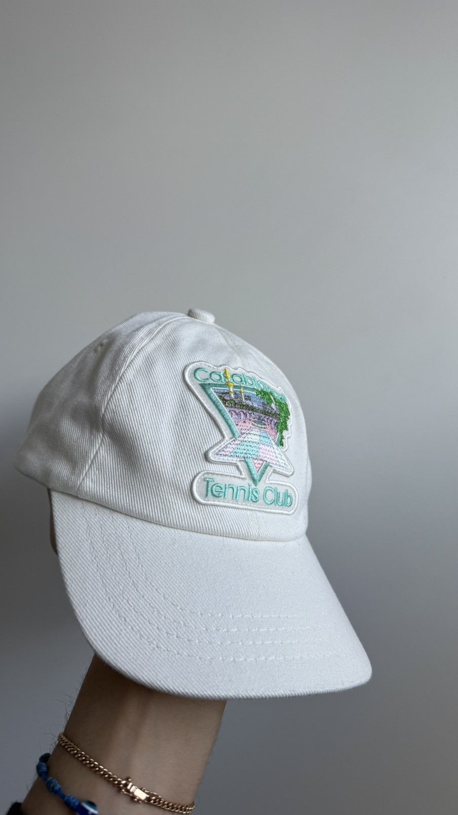 Casablanca White Casablanca Tennis Club Baseball Cap Size ONE SIZE - 1 Thumbnail