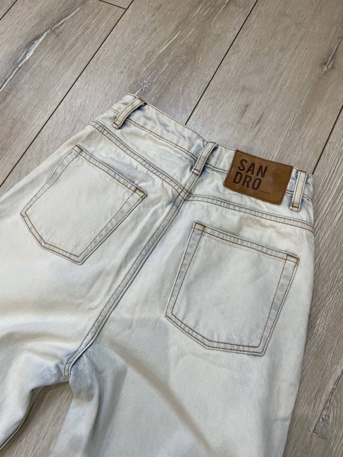 Sandro SANDRO Abelia Snow Wash High Waist Jeans Size 34 Size 24" / US 00 / IT 34 - 13 Thumbnail