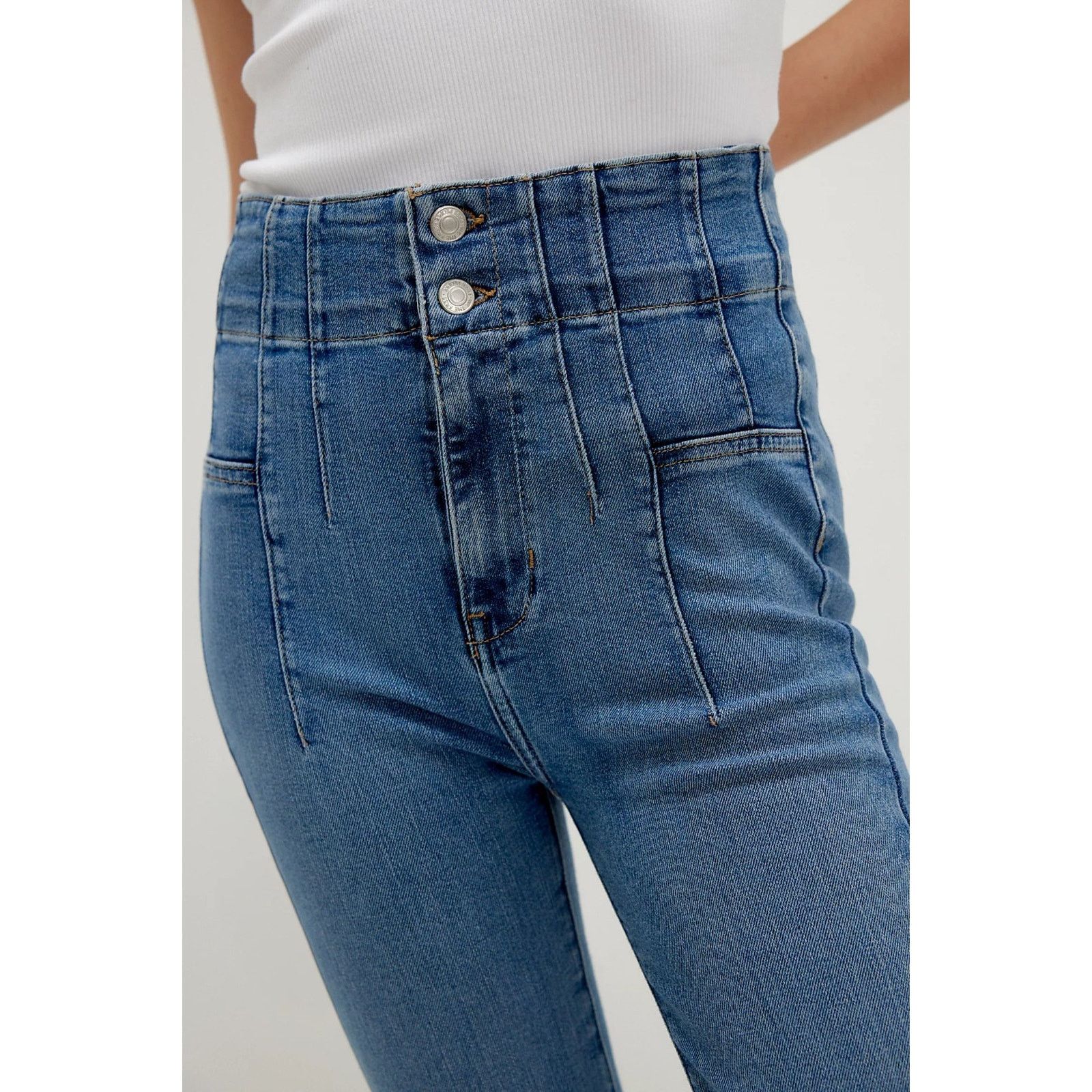 Free People Free People We the Free Jayde Flare Ultra High Rise 32 Size 32" / US 10 / IT 46 - 4 Thumbnail