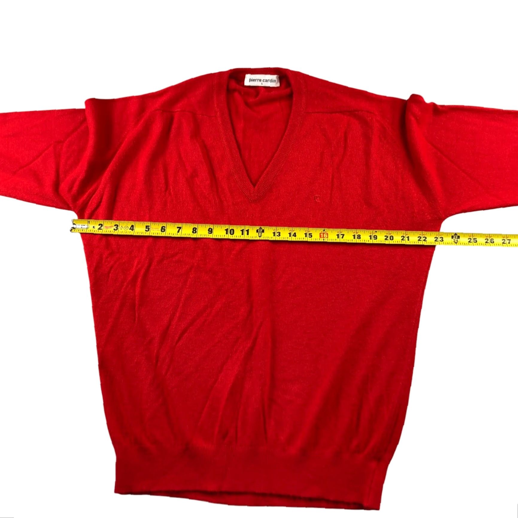 Pierre Cardin VINTAGE Pierre Cardin Men's Sweater Red L V-Neck Pullover Shirt? Size US L / EU 52-54 / 3 - 6 Thumbnail