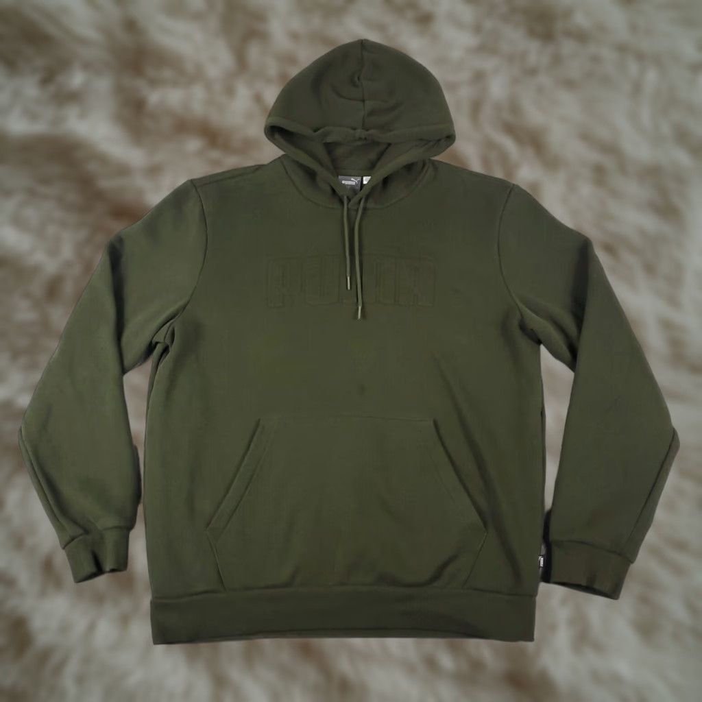 Puma Puma Sweater Mens Large Green Casual Pullover Hoodie Sweatshirt * Size US L / EU 52-54 / 3 - 1 Thumbnail