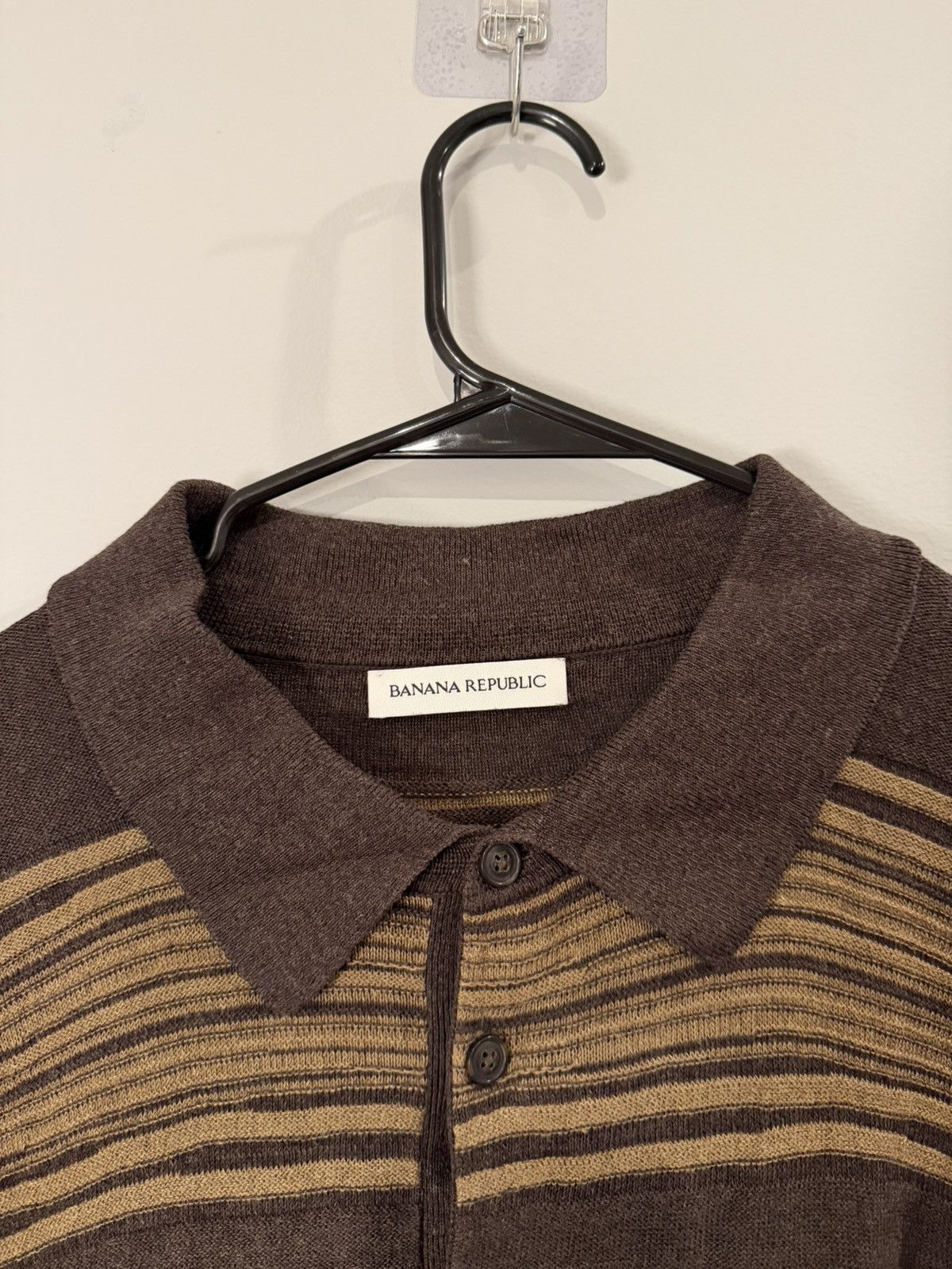 Banana Republic Banana Republic Striped Knit Polo Sweater Size US M / EU 48-50 / 2 - 3 Thumbnail