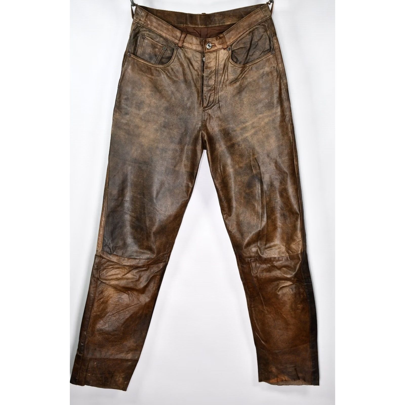 Levi's Vintage Levi’S 503-9320 Real Leather Brown Made Korea Mens Pants size W31 L34 Size US 31 - 2 Thumbnail