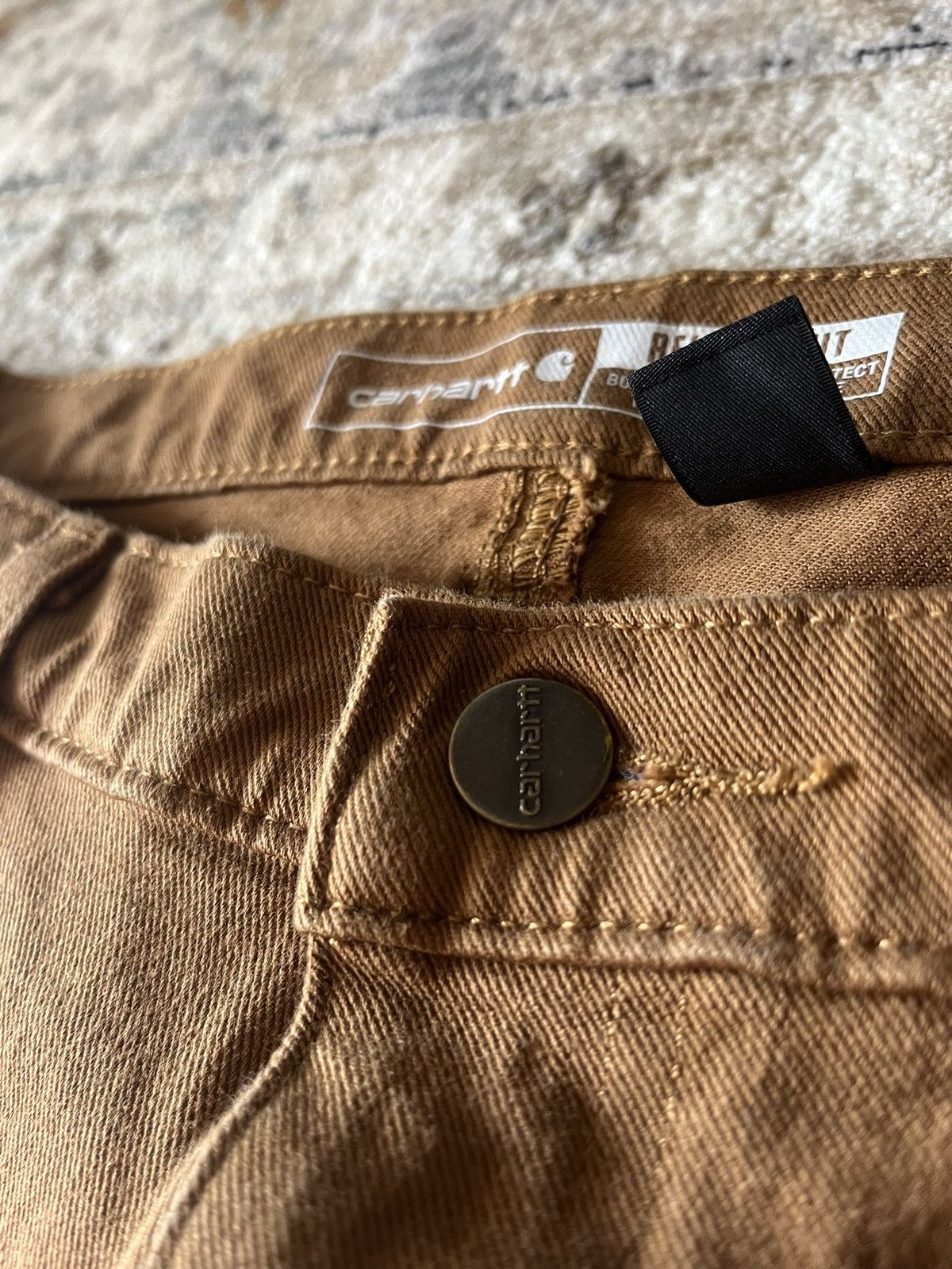 Carhartt Relaxed Carpenter Cargo Barn Double Front Twill Pants Size 38" / US 16 / IT 52 - 4 Thumbnail