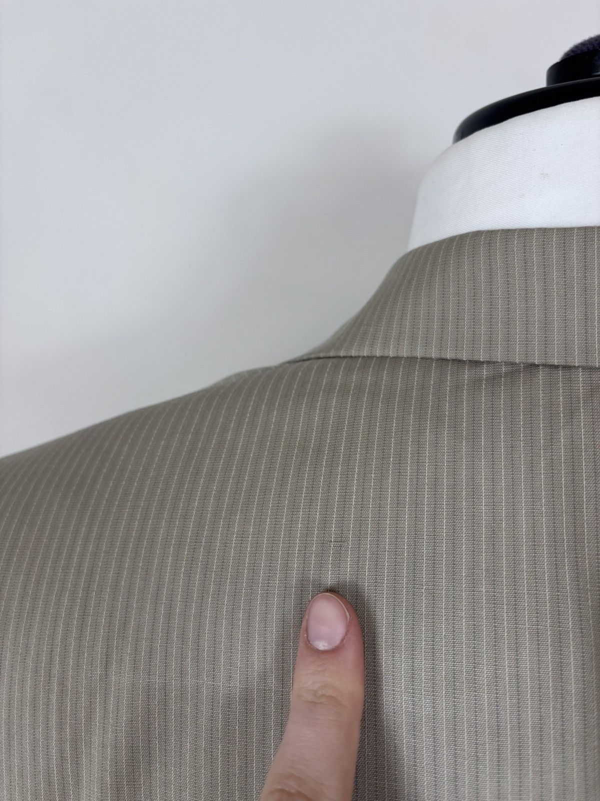 Lanvin Lanvin Sport Men’s Vintage Beige Ivory Striped Blazer Jacket Size 44R - 15 Thumbnail