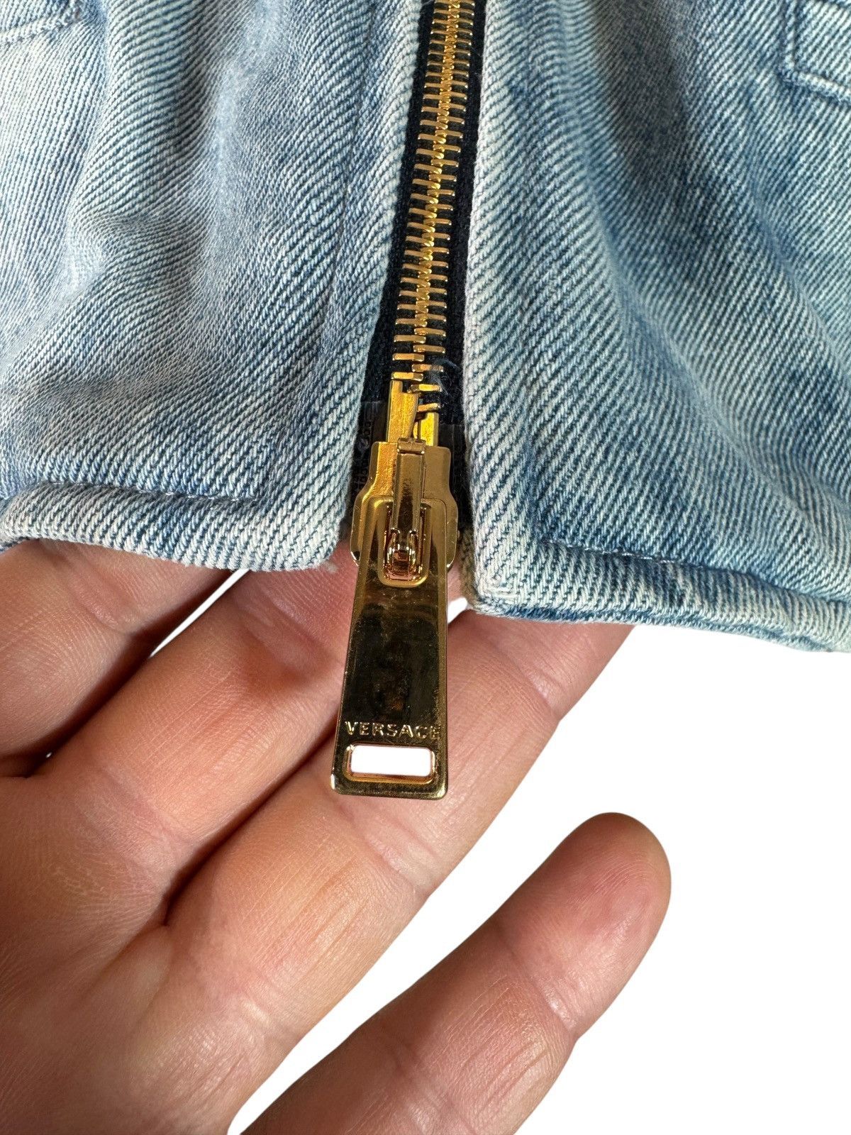 Versace Versace Men’s Denim Vest with Medusa Details Size 48 Size US M / EU 48-50 / 2 - 5 Thumbnail