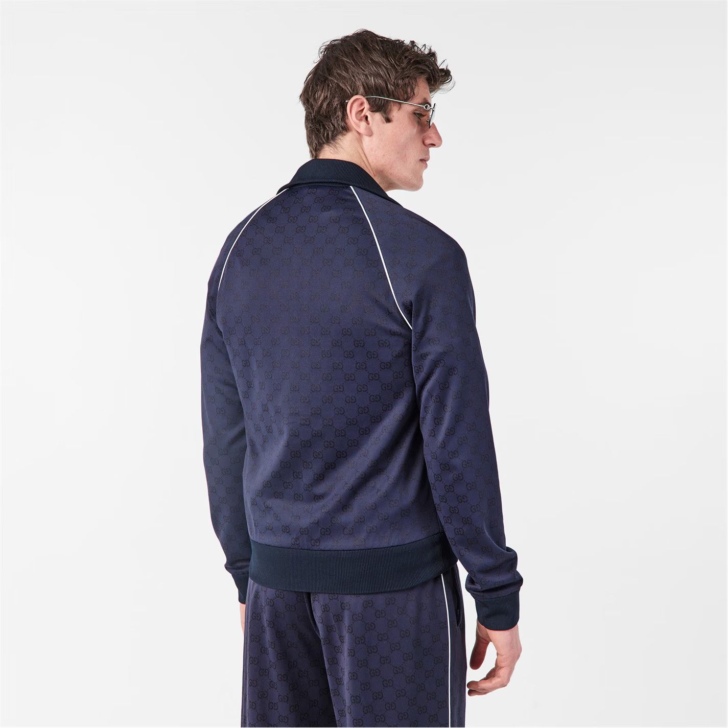 Gucci o1g2r1mq0426 Full Zip Tracksuit Jacket in Navy Size US M / EU 48-50 / 2 - 4 Thumbnail