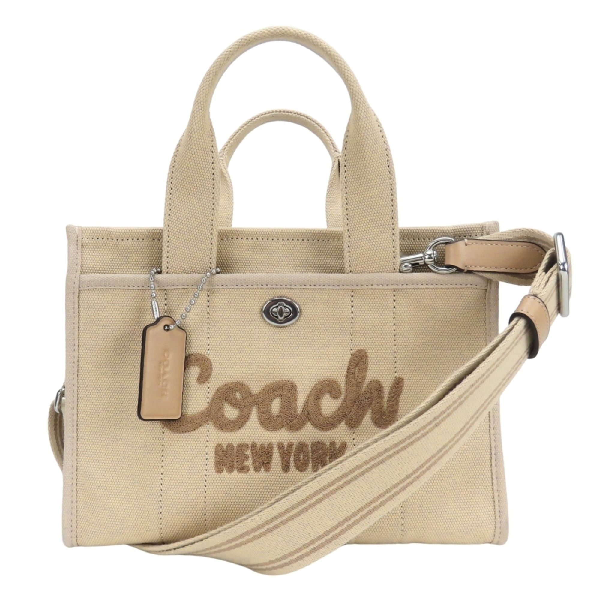 Coach Coach 5056 Beige Leather Tote Bag Handbag | Grailed