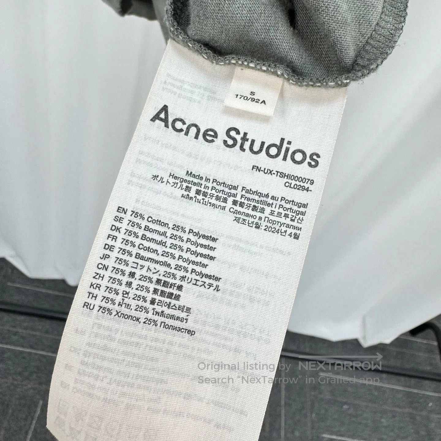 Acne Studios Acne Studios 25 Destroyed Letter Short Sleeve. Size US S / EU 44-46 / 1 - 6 Thumbnail