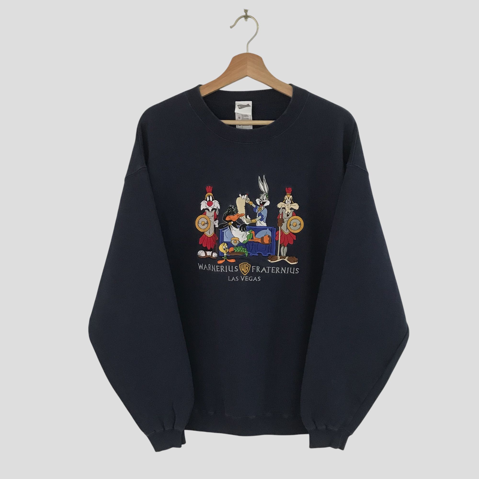 Warner Bros vintage warner bros sweatshirt black - 612 Size US M / EU 48-50 / 2 - 1 Thumbnail