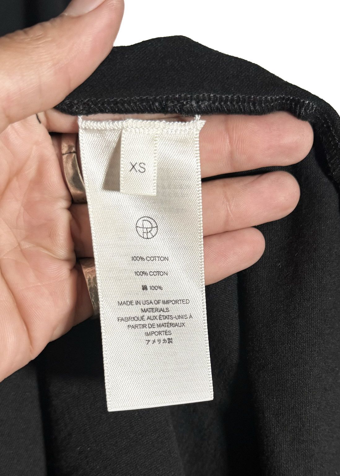 The Row Black Gentwood Long Sleeve A-Line Jersey Midi Dress