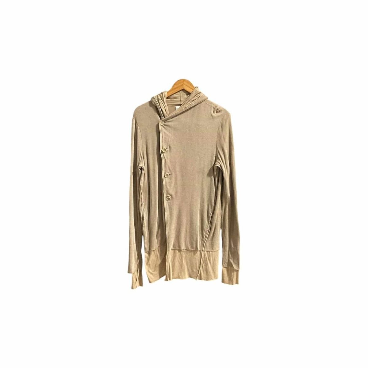 Issey Miyake × Japanese Brand 🔥Sick Y2K One Gravity Diagonal Button Double Layer Cardigan Size US L / EU 52-54 / 3 - 2 Thumbnail