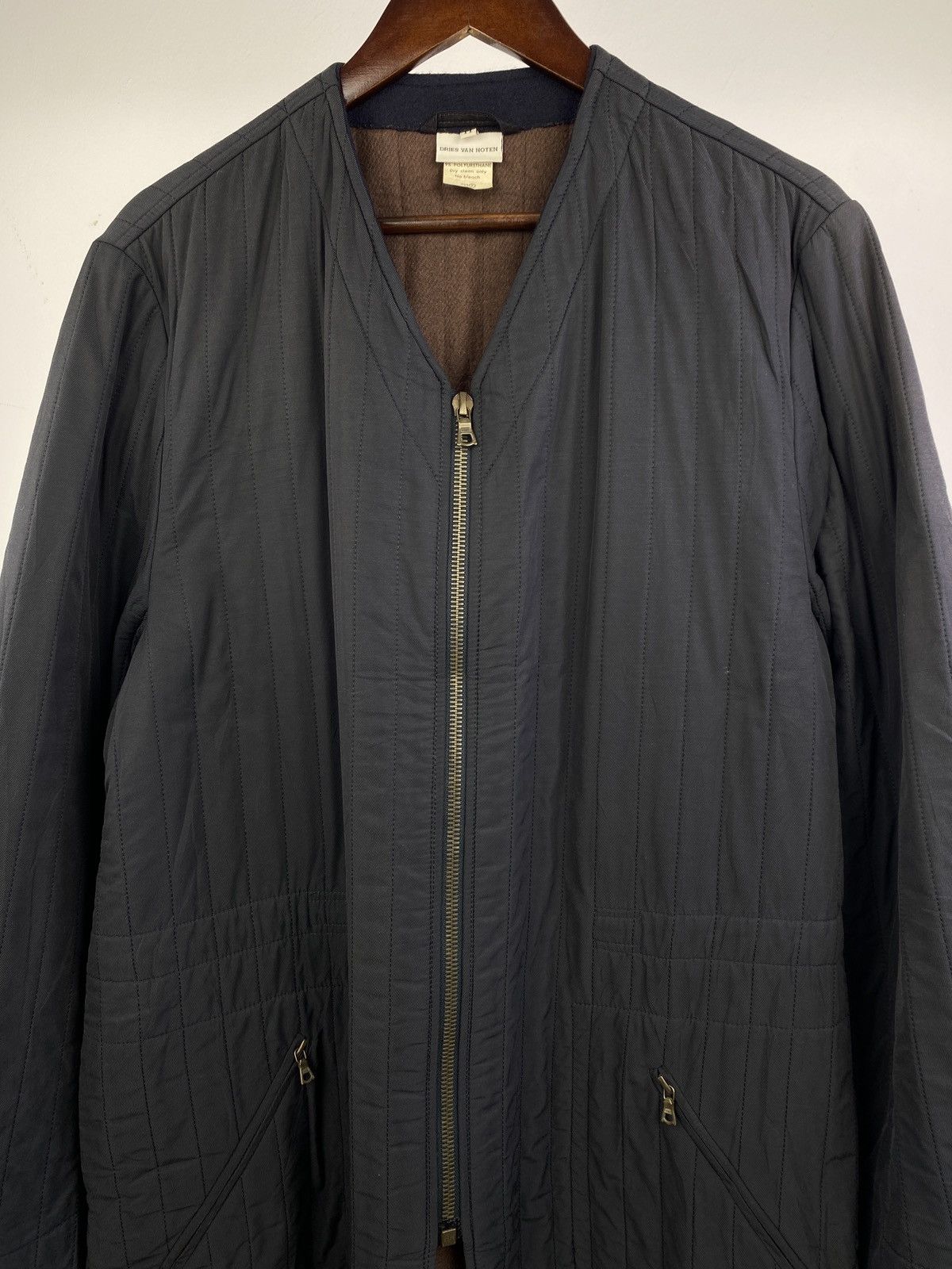 Dries Van Noten 2000’s Dries Van Noten Quilted Collarless Coat Size US M / EU 48-50 / 2 - 8 Thumbnail