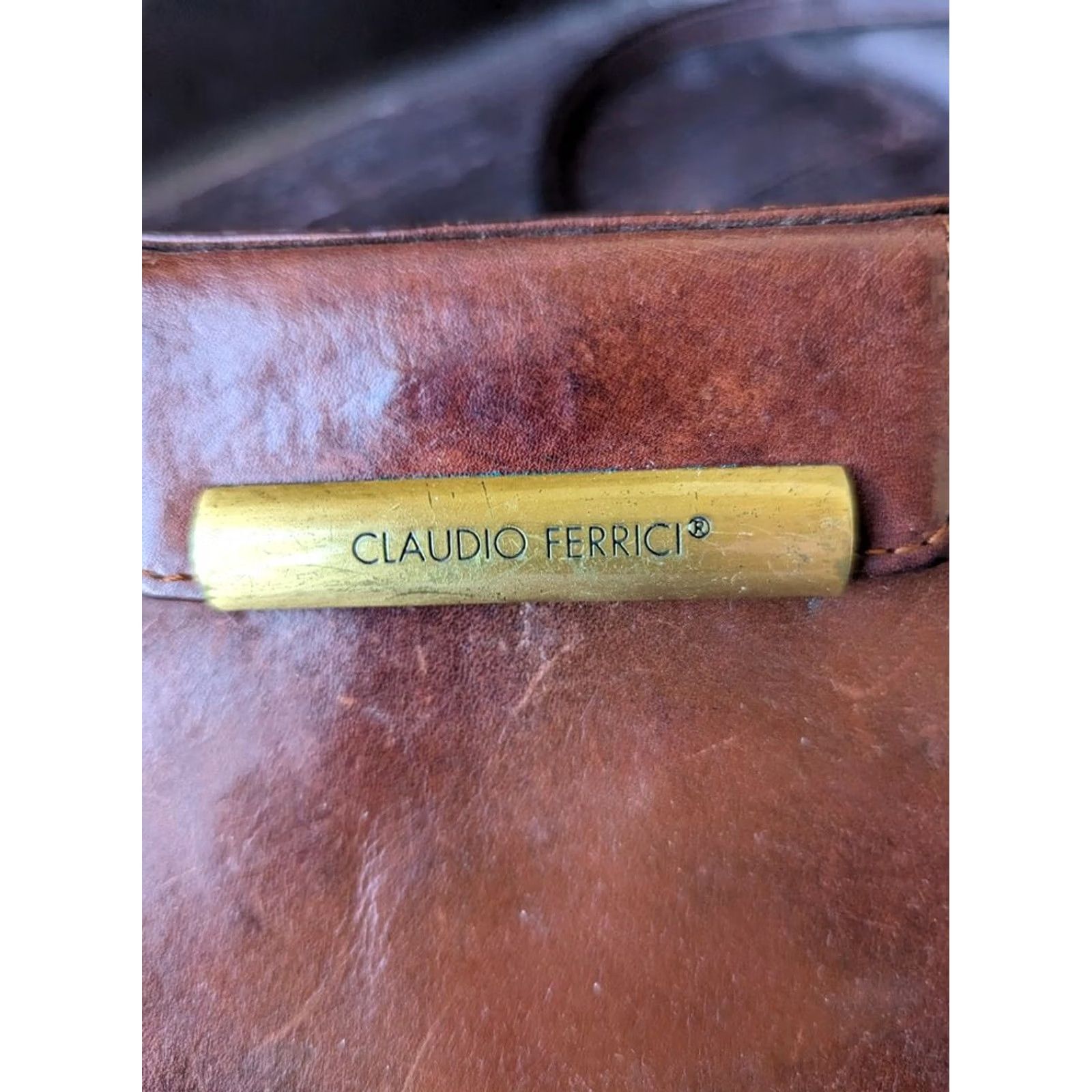 Vintage Claudio Ferrici Leather Womens Crossbody Bag - Brown, Crossbody, Leather, Italy, Women, 76cm strap, Authentic Brand Size ONE SIZE - 2 Thumbnail