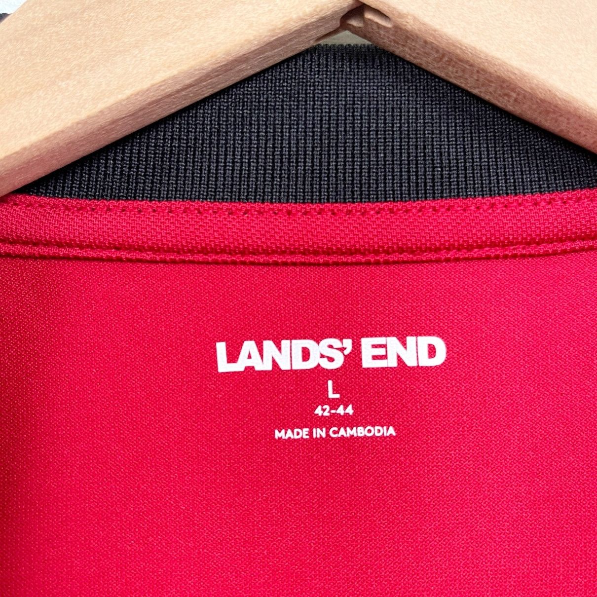 Lands' End SAFEbuilt Lands End Tech Polo Shirt Red Work Uniform Mens L Size US L / EU 52-54 / 3 - 6 Thumbnail