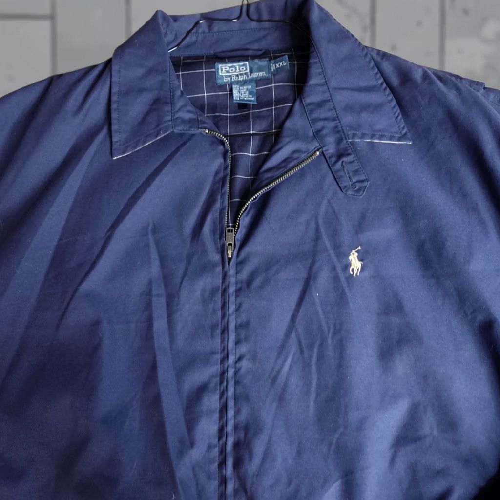 Polo Ralph Lauren VINTAGE Polo Ralph Lauren Jacket 2XL Blue Full Zip Bi Swing Bomber Jacket Mens Size US XXL / EU 58 / 5 - 1 Thumbnail