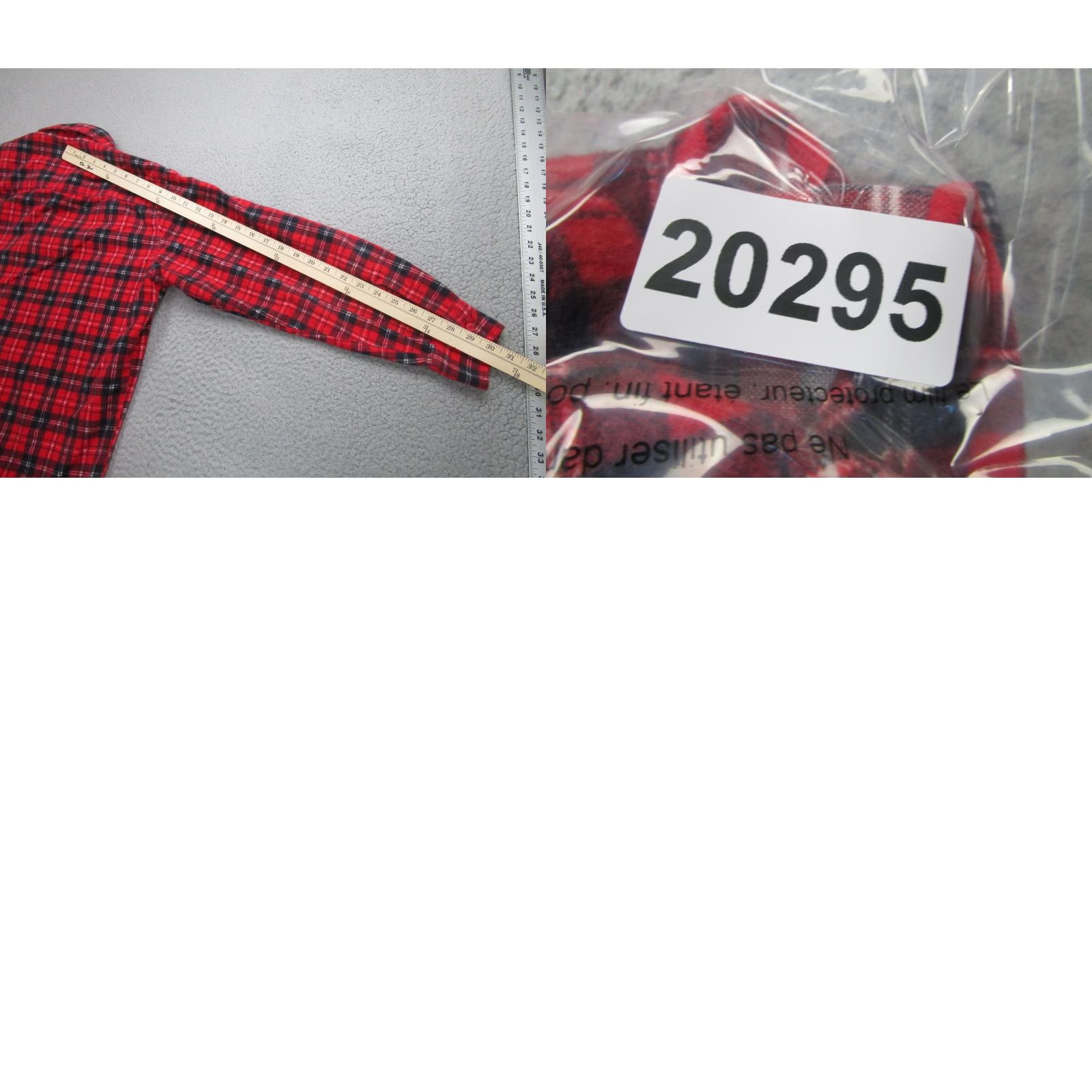 JCPenney The Men's Shop Shirt Mens Medium Red Black Plaid Flannel Button Up Long Sleeve Size US M / EU 48-50 / 2 - 8 Thumbnail