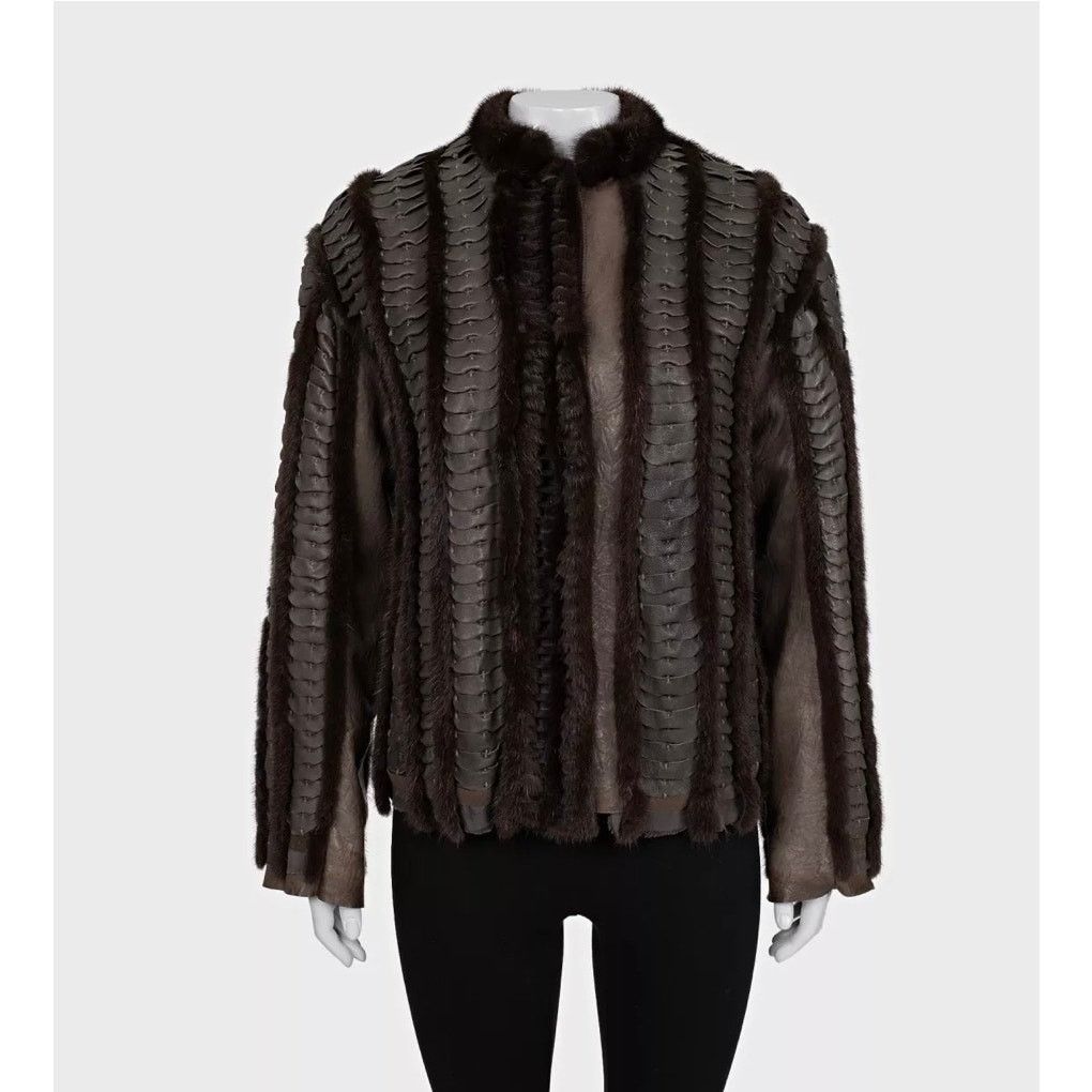 Roberto Cavalli Roberto Cavalli Fur Leather Straight-Cut Jacket - IT 40 / S Size S / US 4 / IT 40 - 1 Thumbnail