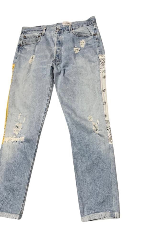 Levi's Vintage Levis 501 Straight Patchwork Jeans Size US 34 / EU 50 - 6 Thumbnail