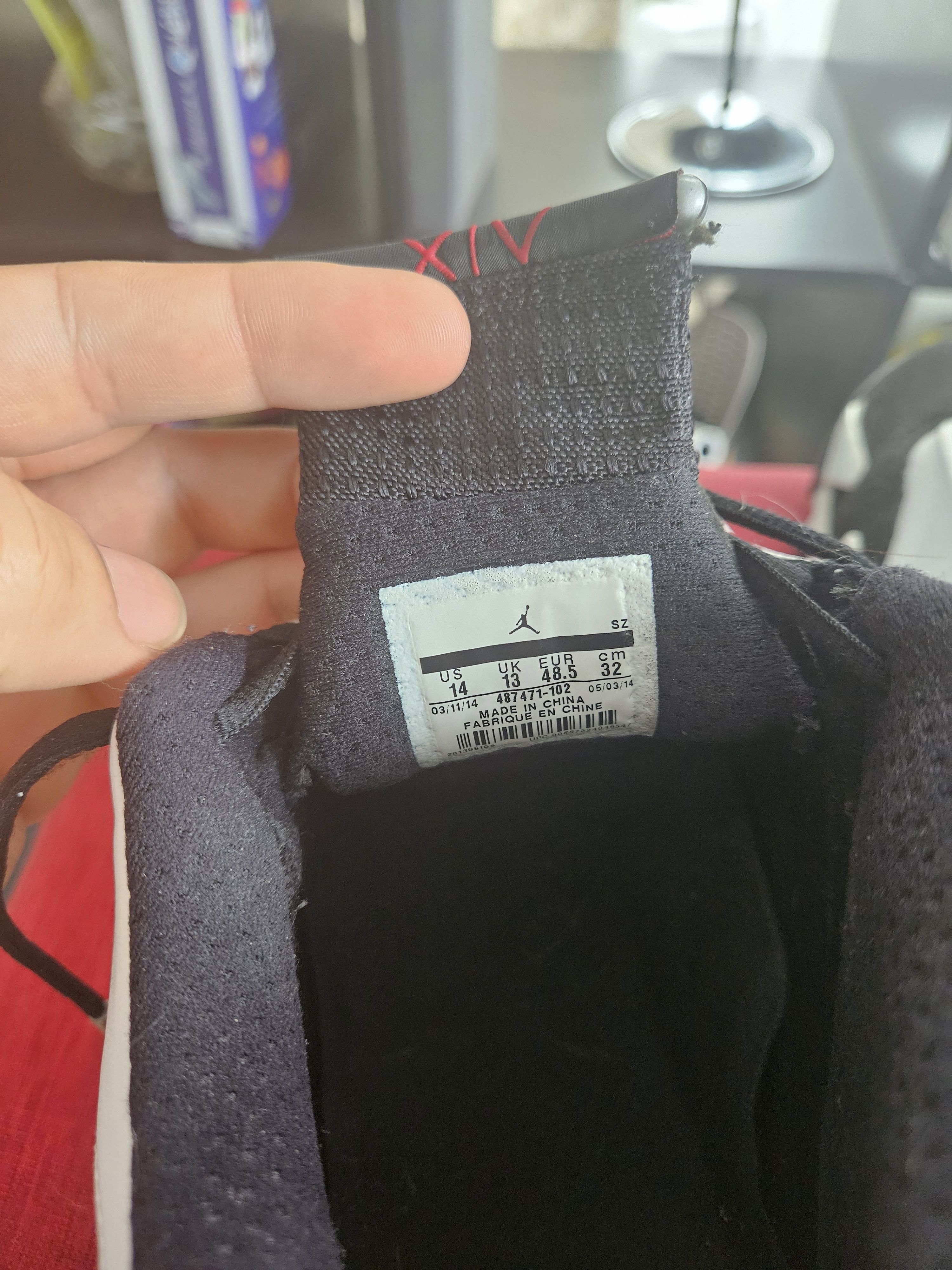 Jordan Brand Jordan 14 black toe size 14us Size US 14 / EU 47 - 3 Thumbnail