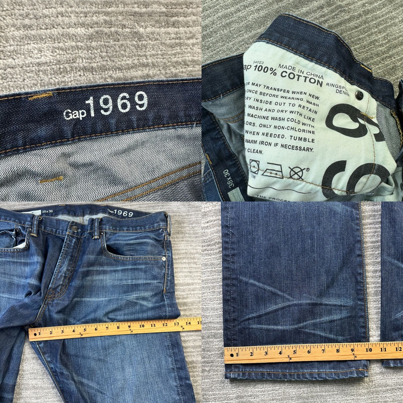 Gap VINTAGE Gap Jeans Mens 38x30 Bootcut Cowboy Blue Denim Faded Y2K 90s Cowboy Size US 38 / EU 54 - 8 Thumbnail