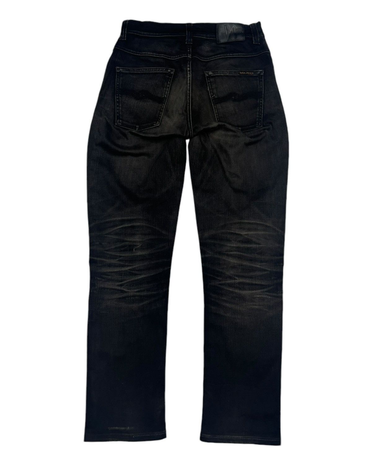 Japanese Brand × Nudie Jeans NUDIE JEANS GRIM TIM DEEP BLACK WORN DISTRESS DENIM Size 27" / US 4 / IT 40 - 8 Thumbnail