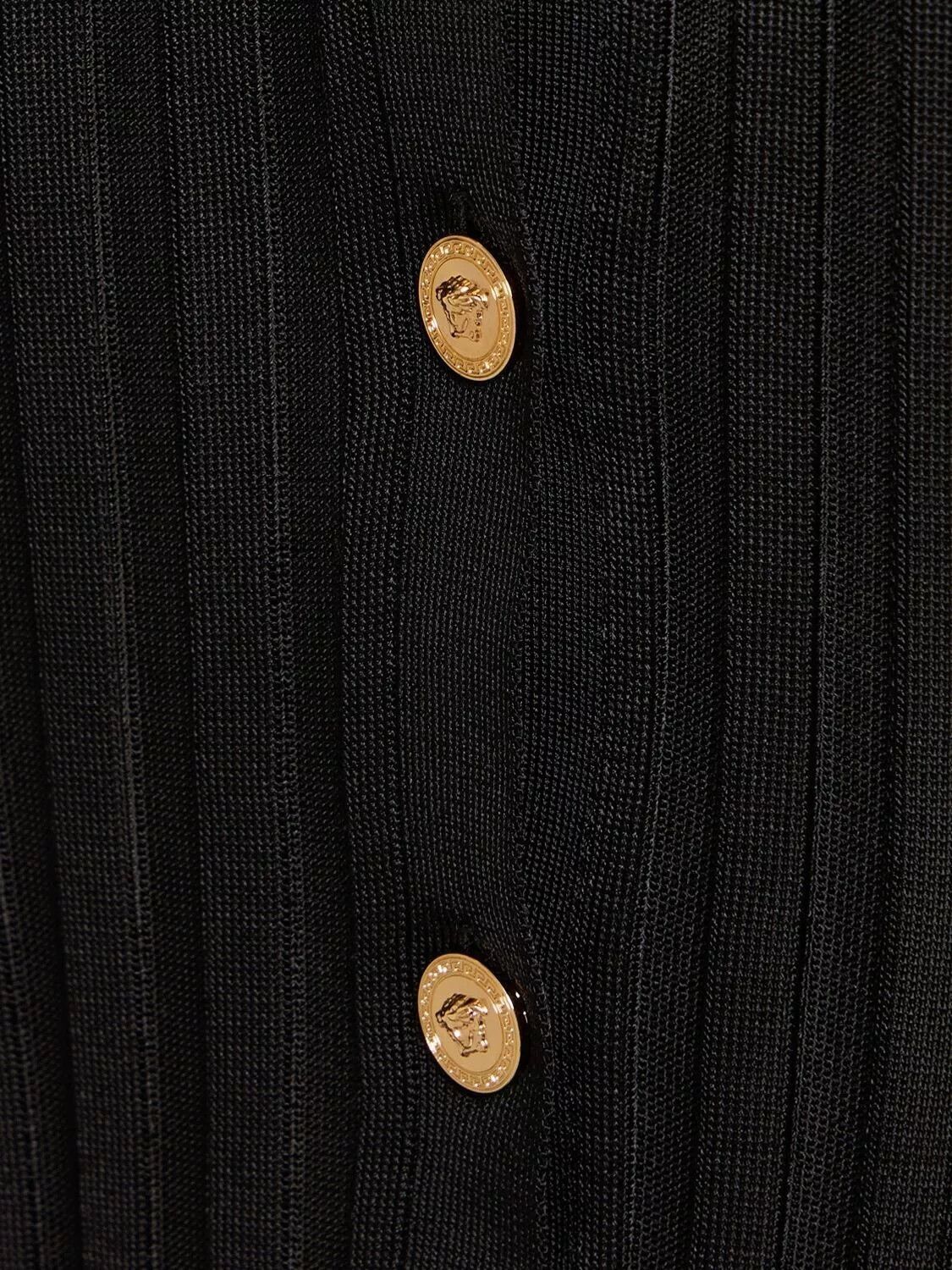 Versace VERSACE $1475 Black Knit Top New And Authentic Size ONE SIZE - 3 Thumbnail