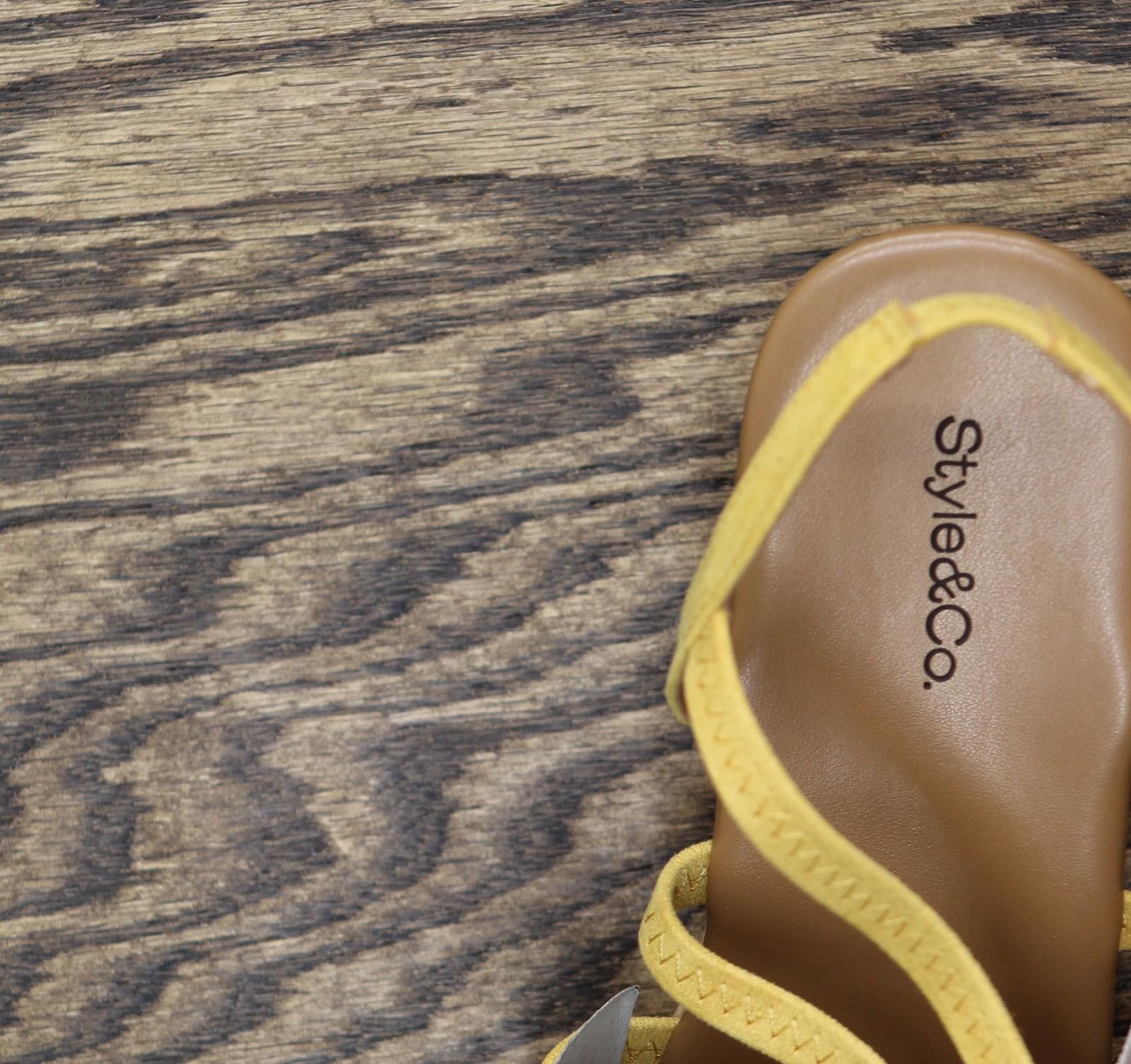 Style & Co Nwt Style & Co. Elastic Wedge Sandals Daffodil Yellow 11m Size US 11 / IT 41 - 7 Thumbnail