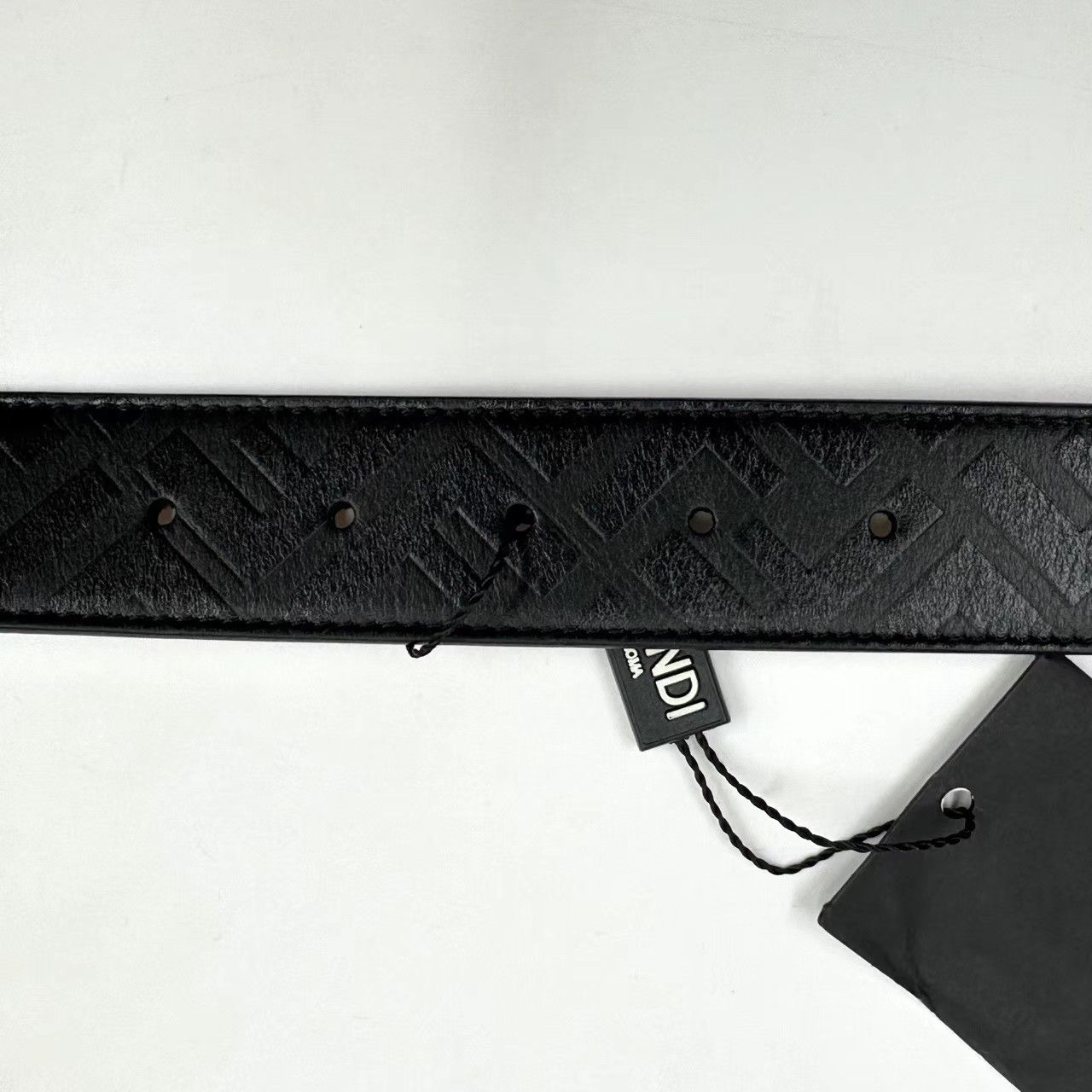 Fendi Fendi Double F Embossed Black Crystal Buckle Belt K12 Size ONE SIZE - 6 Thumbnail