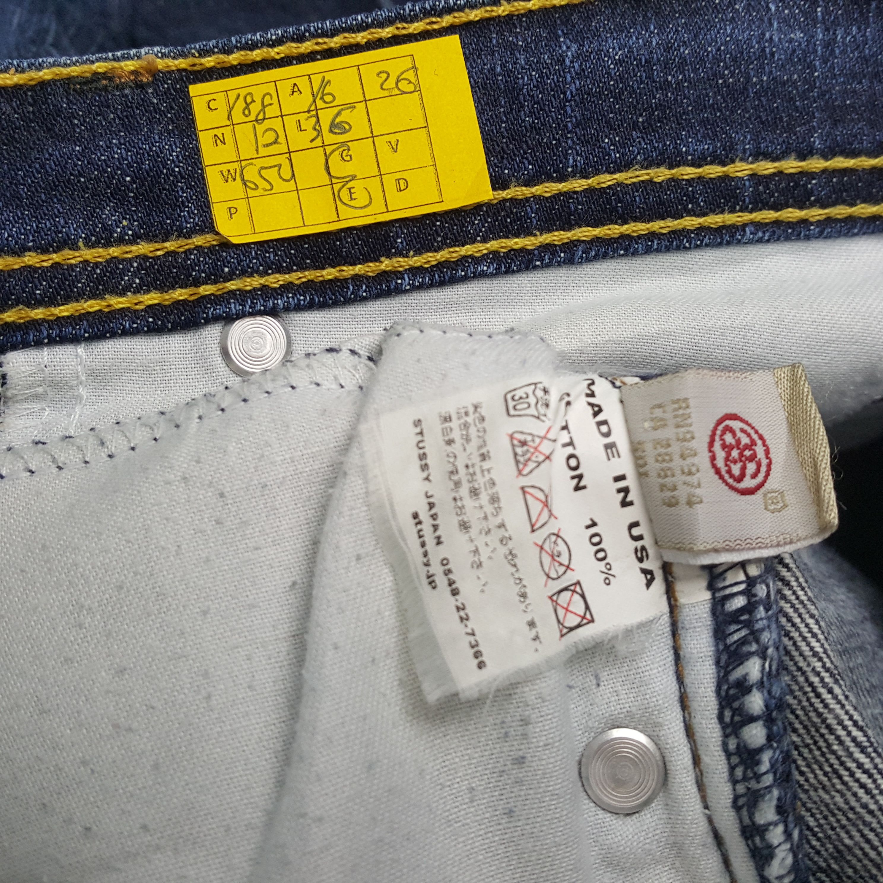 Stussy × Vintage Vintage STUSSY Streetwear Skateboard Logo Style Jeans Size US 32 / EU 48 - 13 Thumbnail
