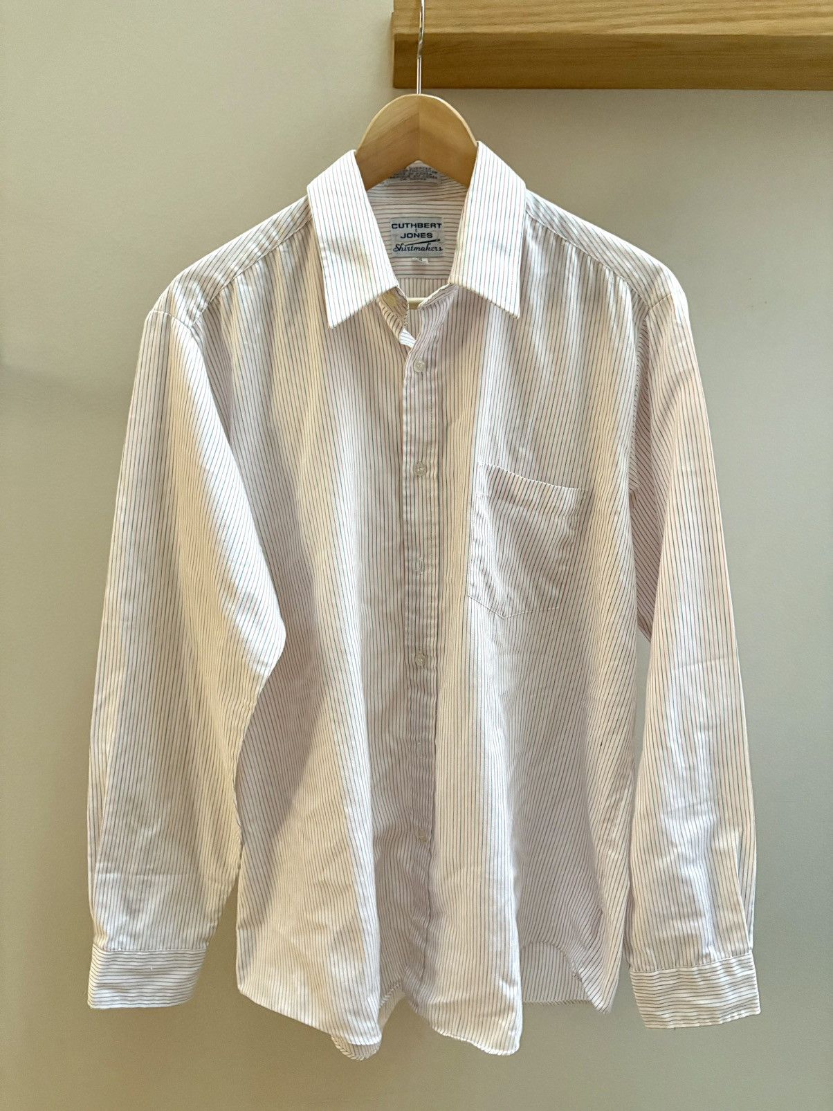 Vintage Cuthbert & Jones VTG 80/90s vertical striped dress shirt L Size US L / EU 52-54 / 3 - 1 Thumbnail