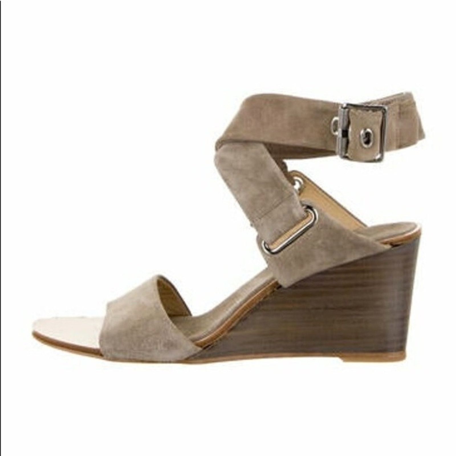 Rag & Bone NEW! rag & bone DAMIAN Wedge 39.5 Gray Leather Heels Sandal Size US 8.5 / IT 38.5 - 15 Thumbnail