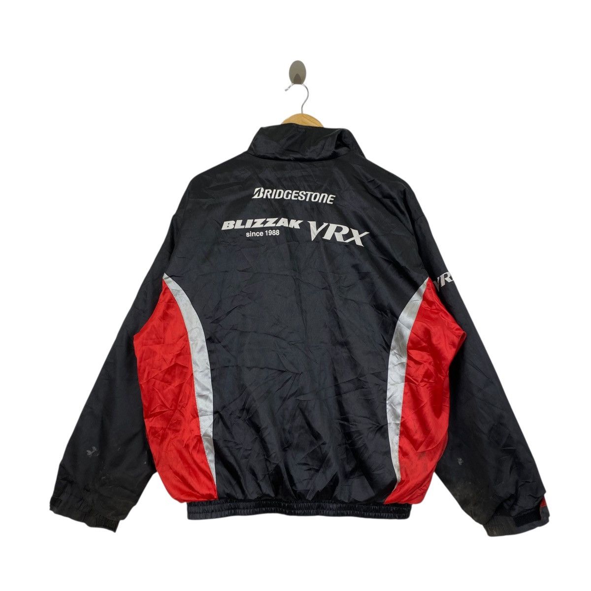 Vintage BLIZZAK VRX BRIDGESTONE Racing Team Formula1 Windbreaker Size US XL / EU 56 / 4 - 4 Thumbnail