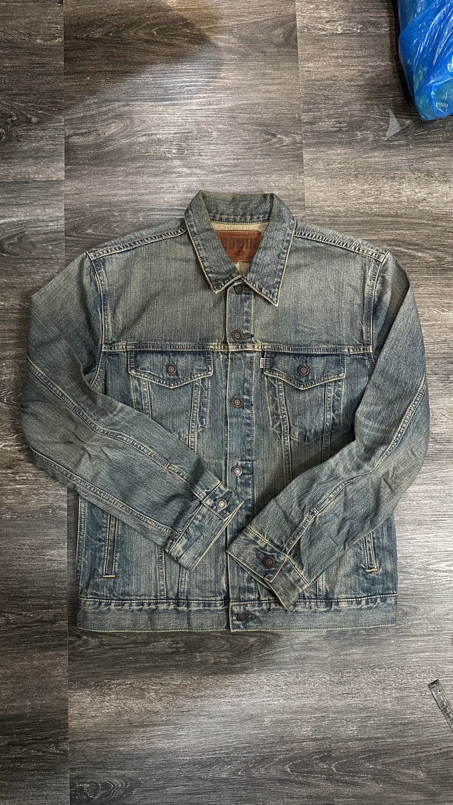 Edwin 90s Edwin Denim Trucker Jacket Size US L / EU 52-54 / 3 - 1 Thumbnail